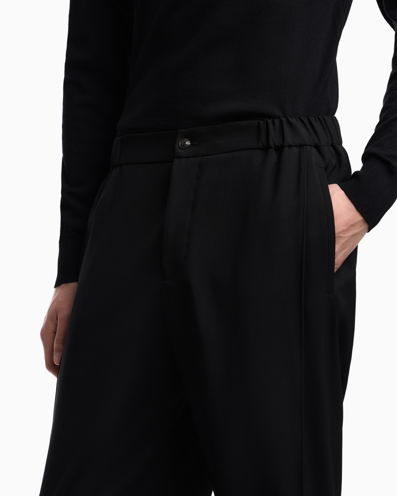 Tropical light wool canvas trousers Slide 4