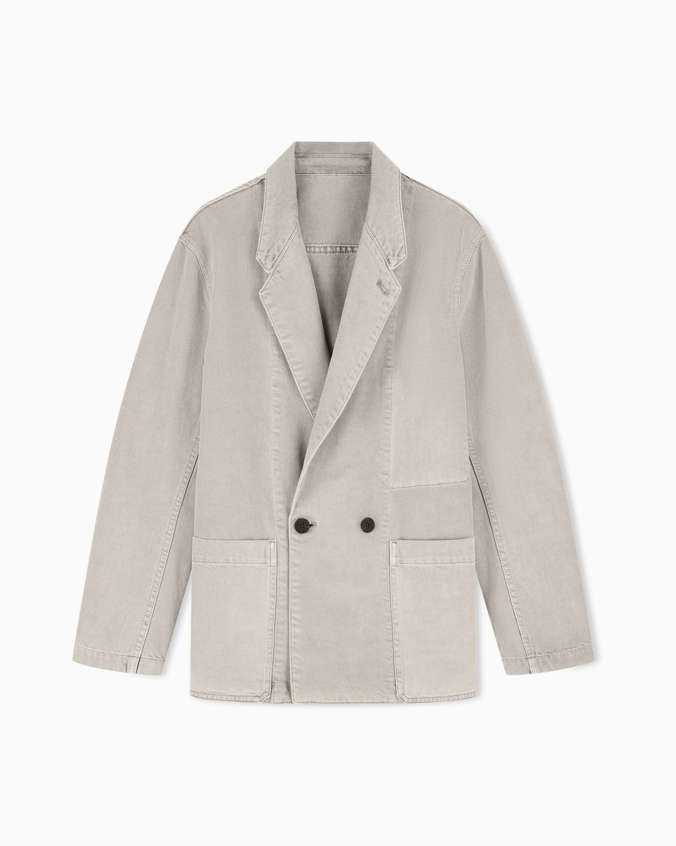 Denim Capsule Collection twill double-breasted blazer Slide 0