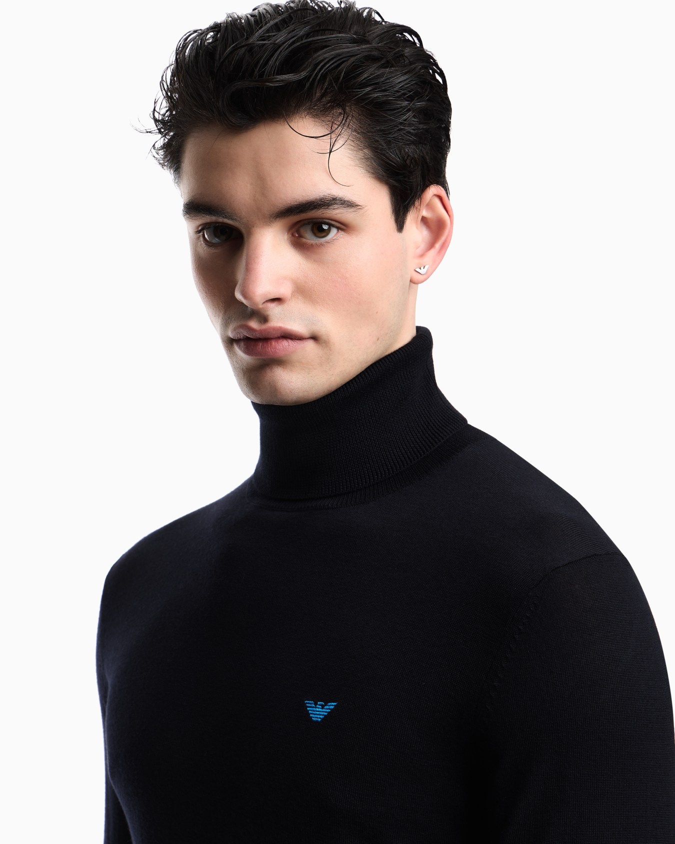 Turtleneck sweater in virgin wool Capsule SSC Napoli Slide 4