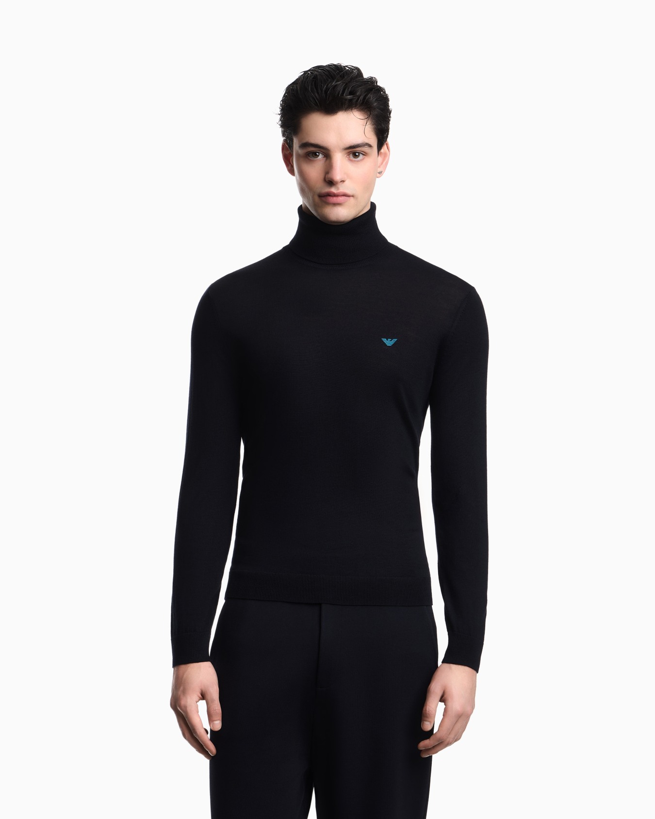 Turtleneck sweater in virgin wool Capsule SSC Napoli Slide 3