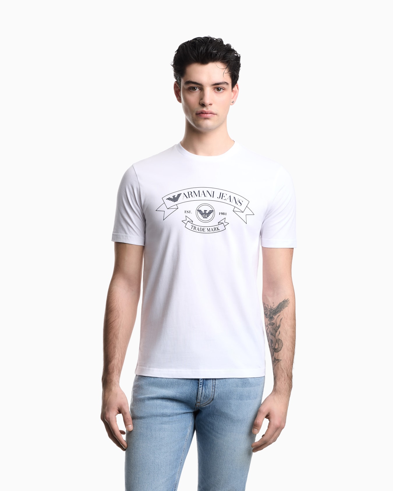 Armani Jeans print jersey T-shirt Slide 3
