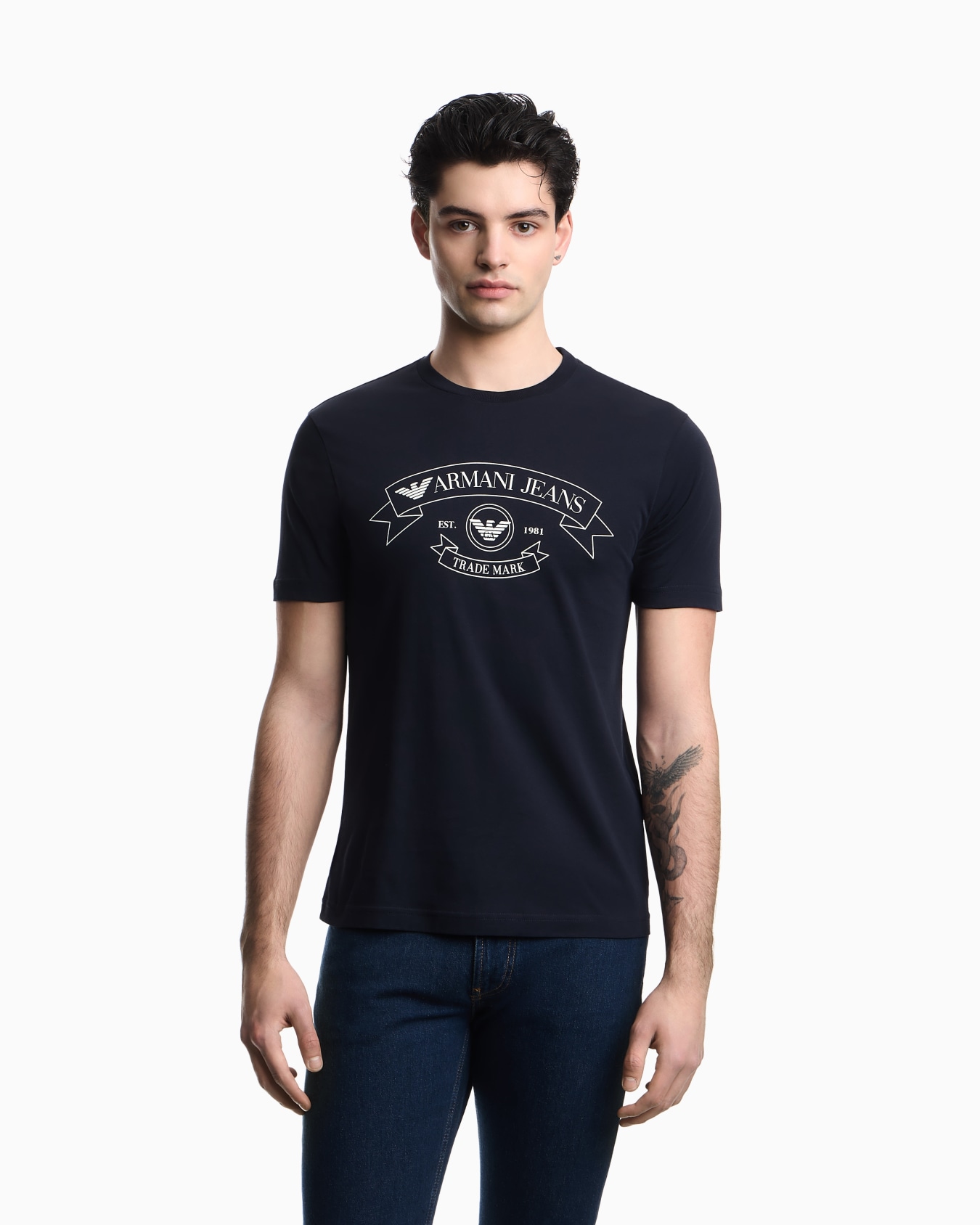 Armani Jeans print jersey T-shirt Slide 3
