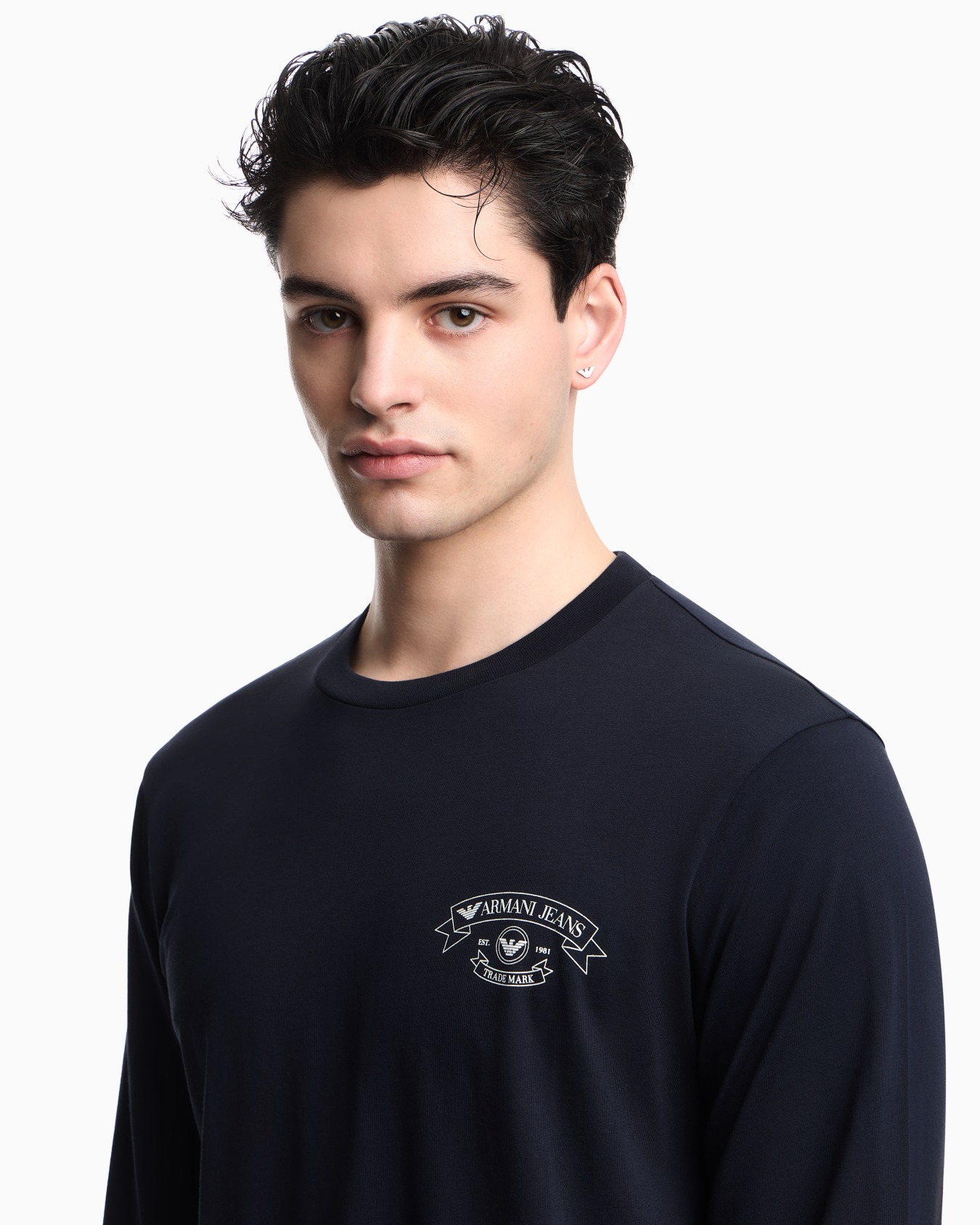 Armani Jeans printed jersey jumper Slide 4