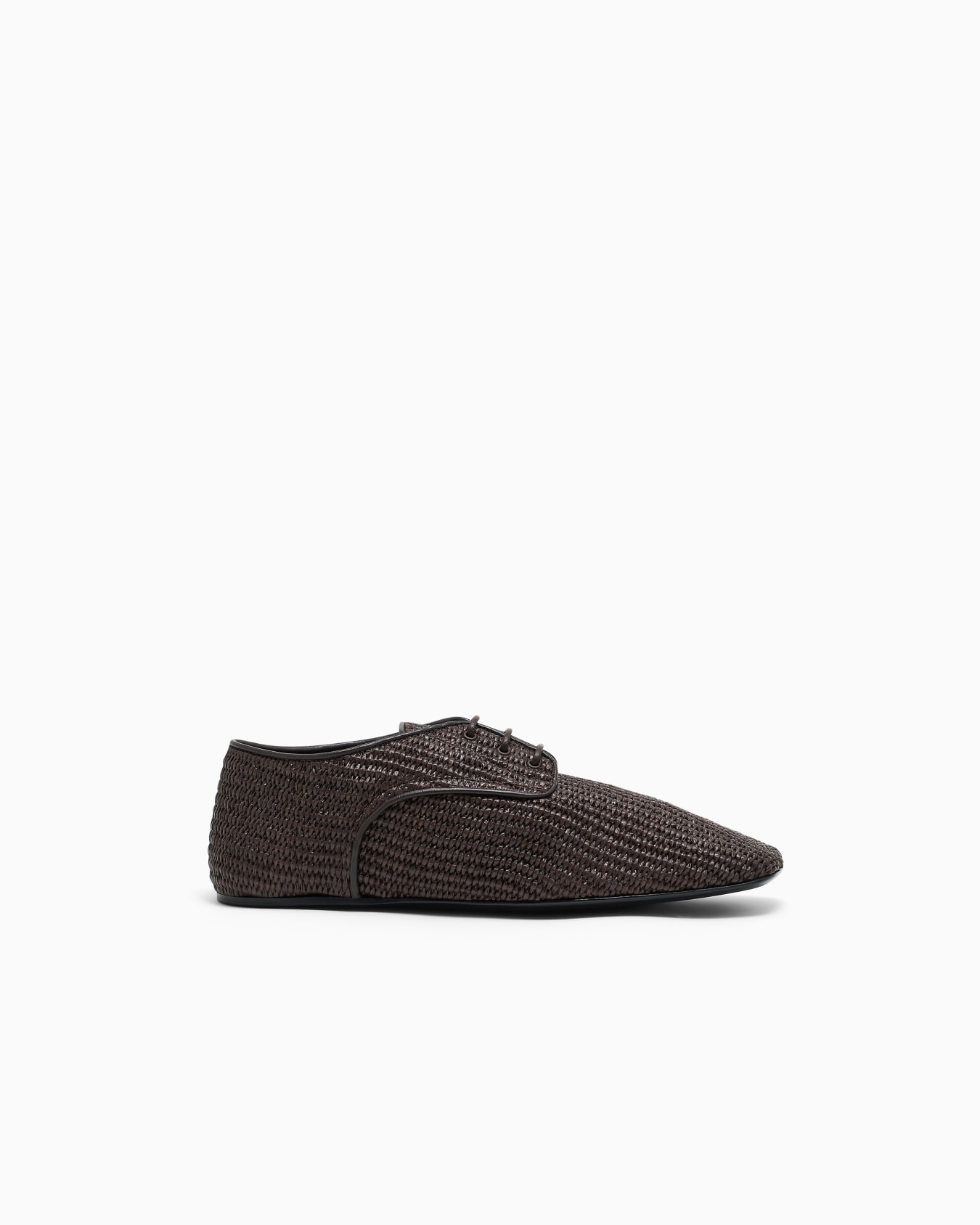 Lace-ups in woven raffia Slide 0
