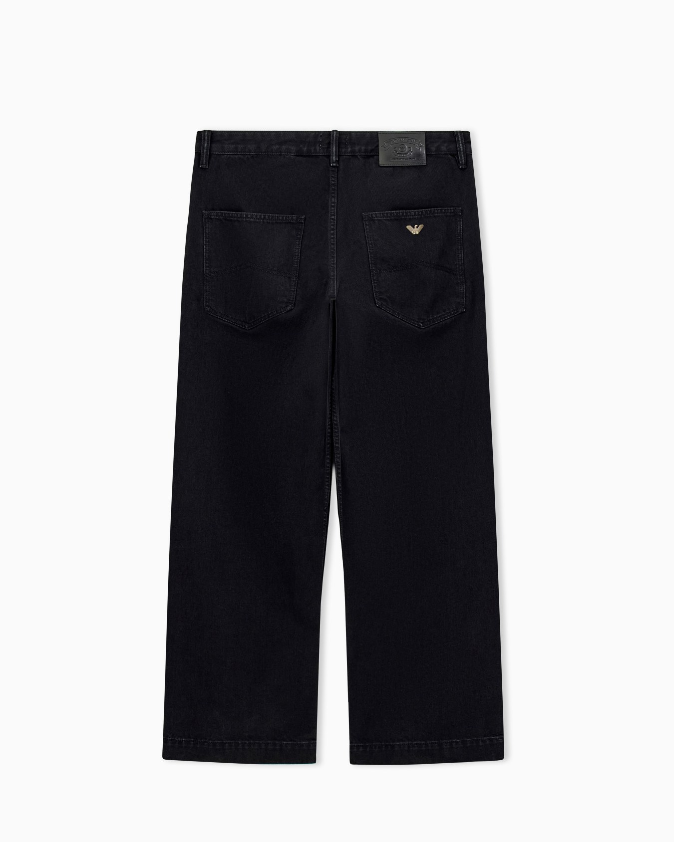 Wide-leg five-pocket jeans in light enzyme wash denim Slide 1