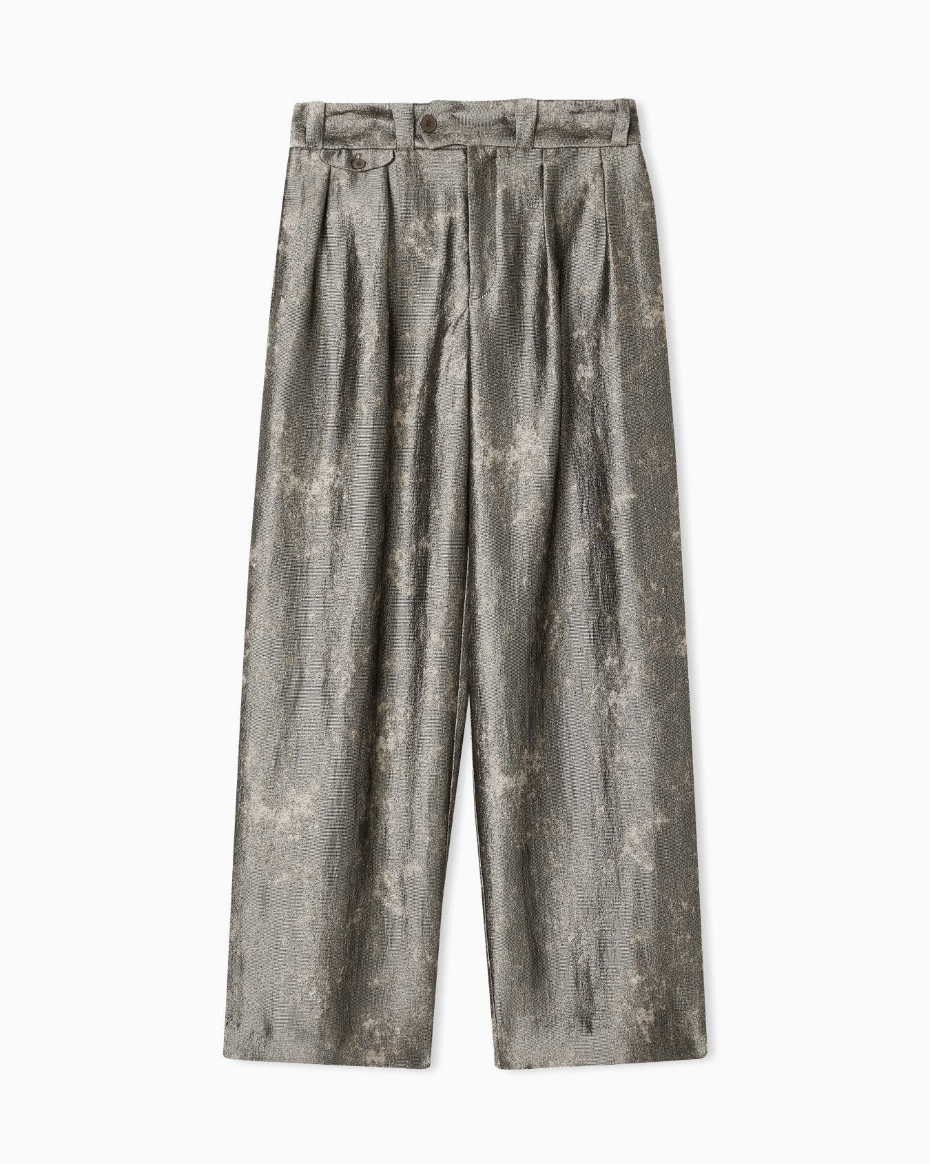 Palazzo trousers in fluid jacquard fabric Slide 0