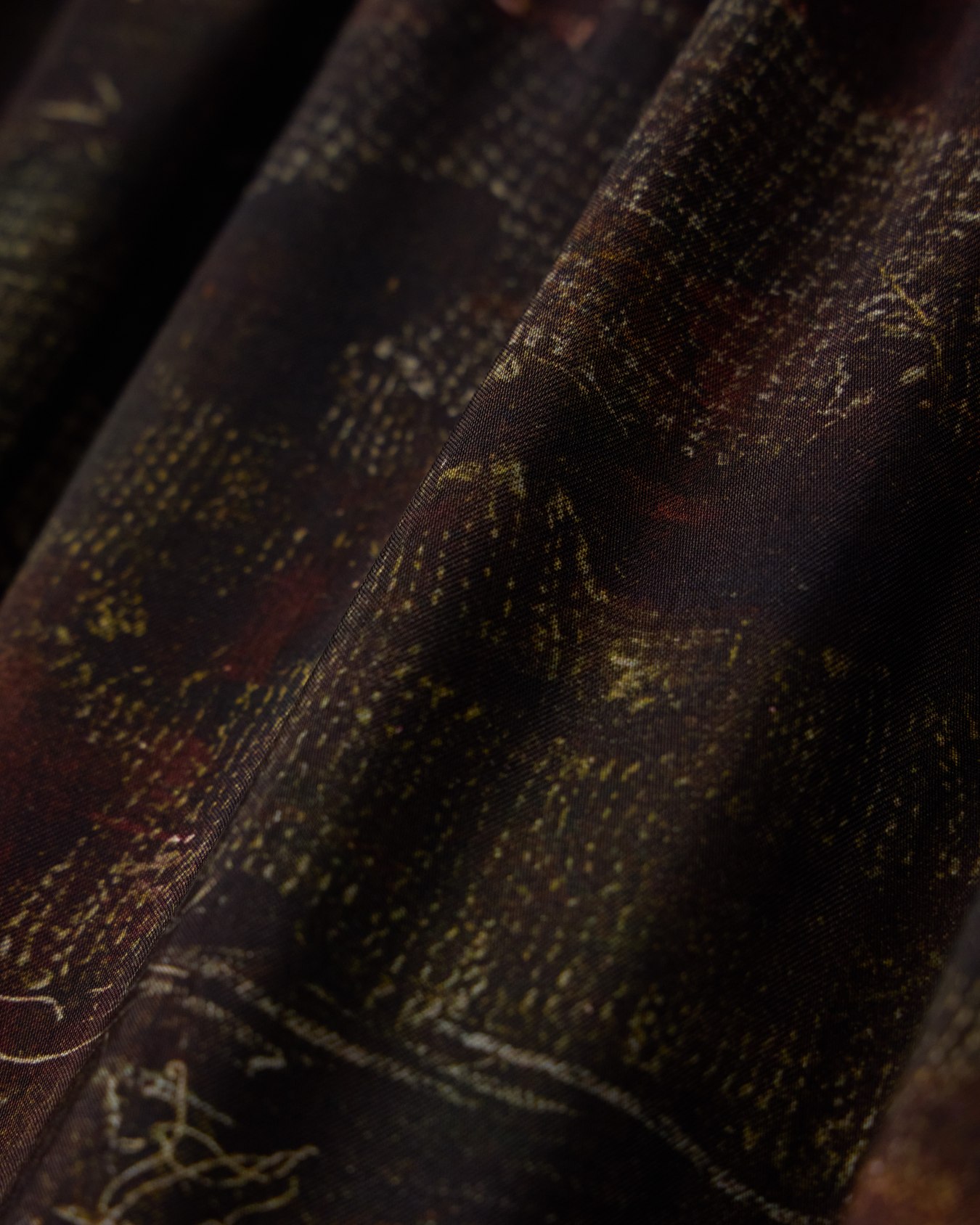 Cupro twill trousers with all-over print Slide 2