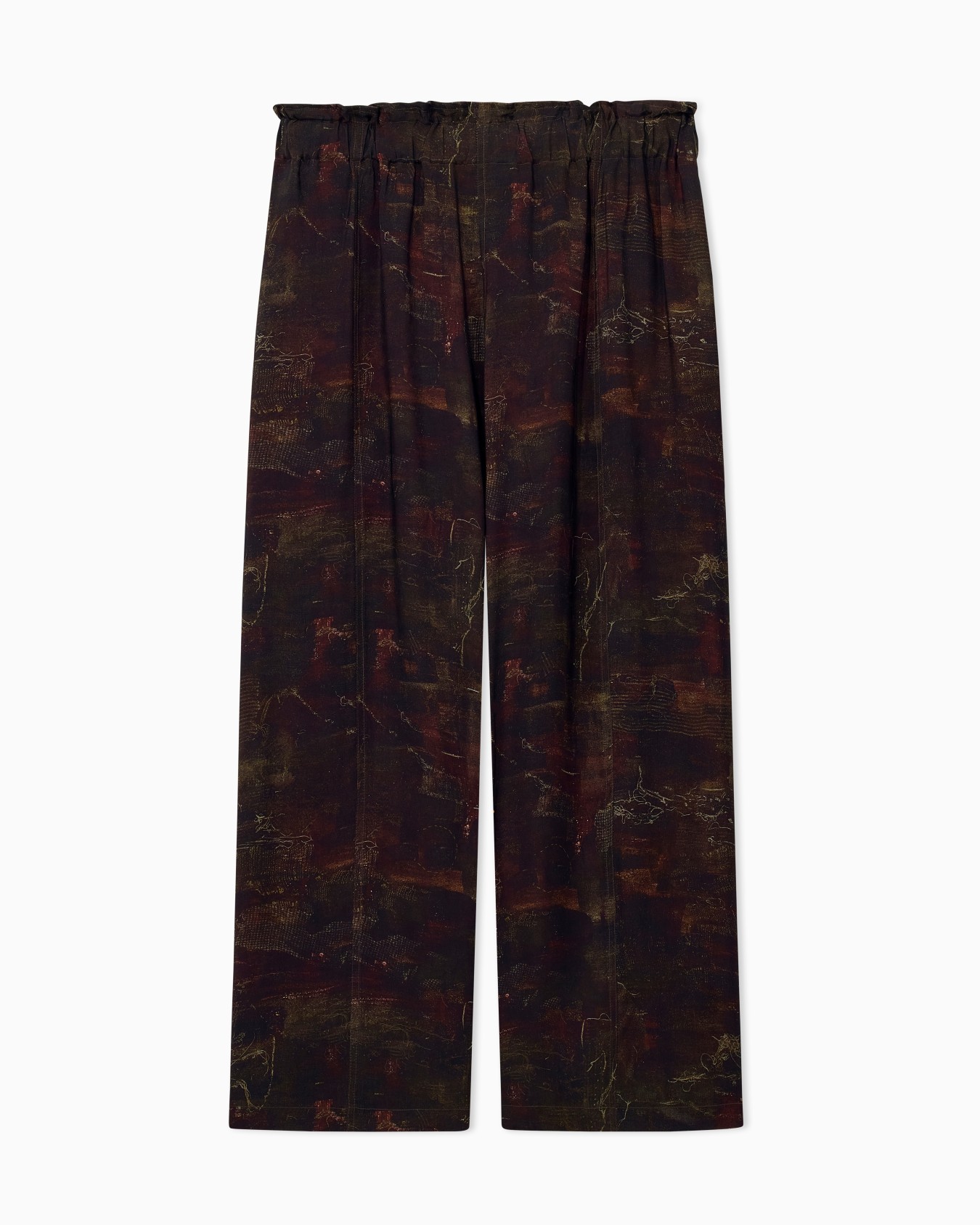 Cupro twill trousers with all-over print Slide 0