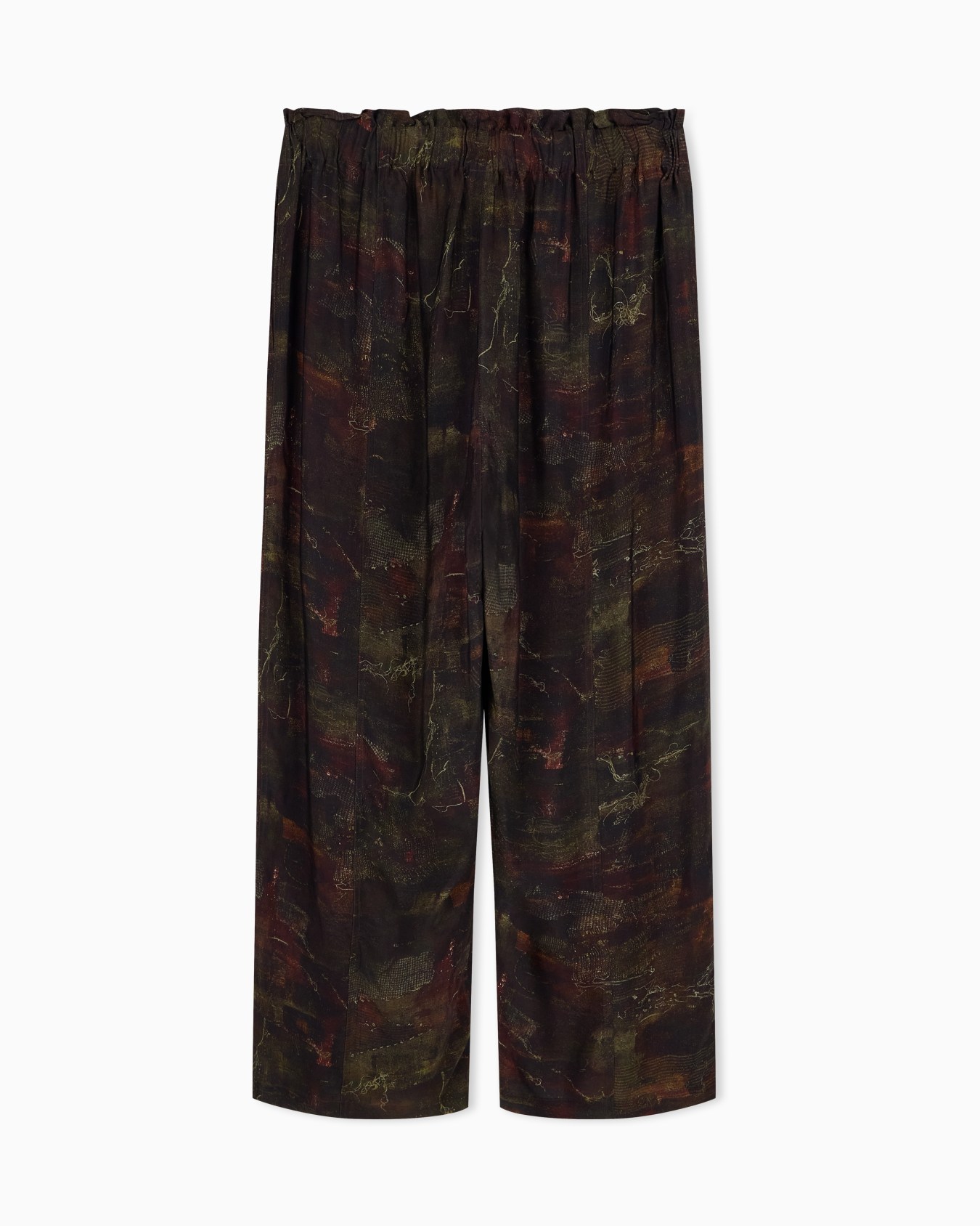 Cupro twill trousers with all-over print Slide 1