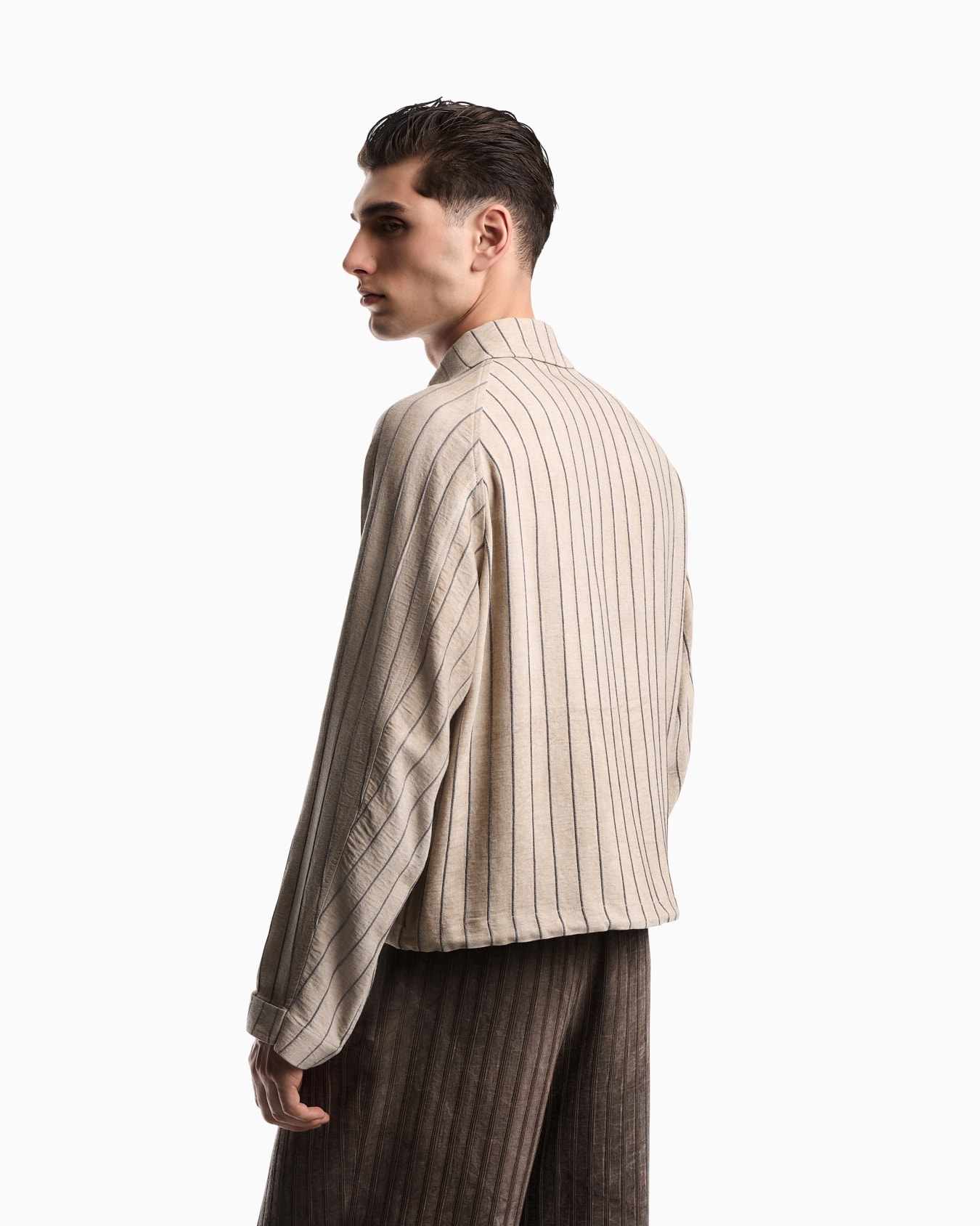 Blouson in tessuto canneté tinto a freddo Slide 3