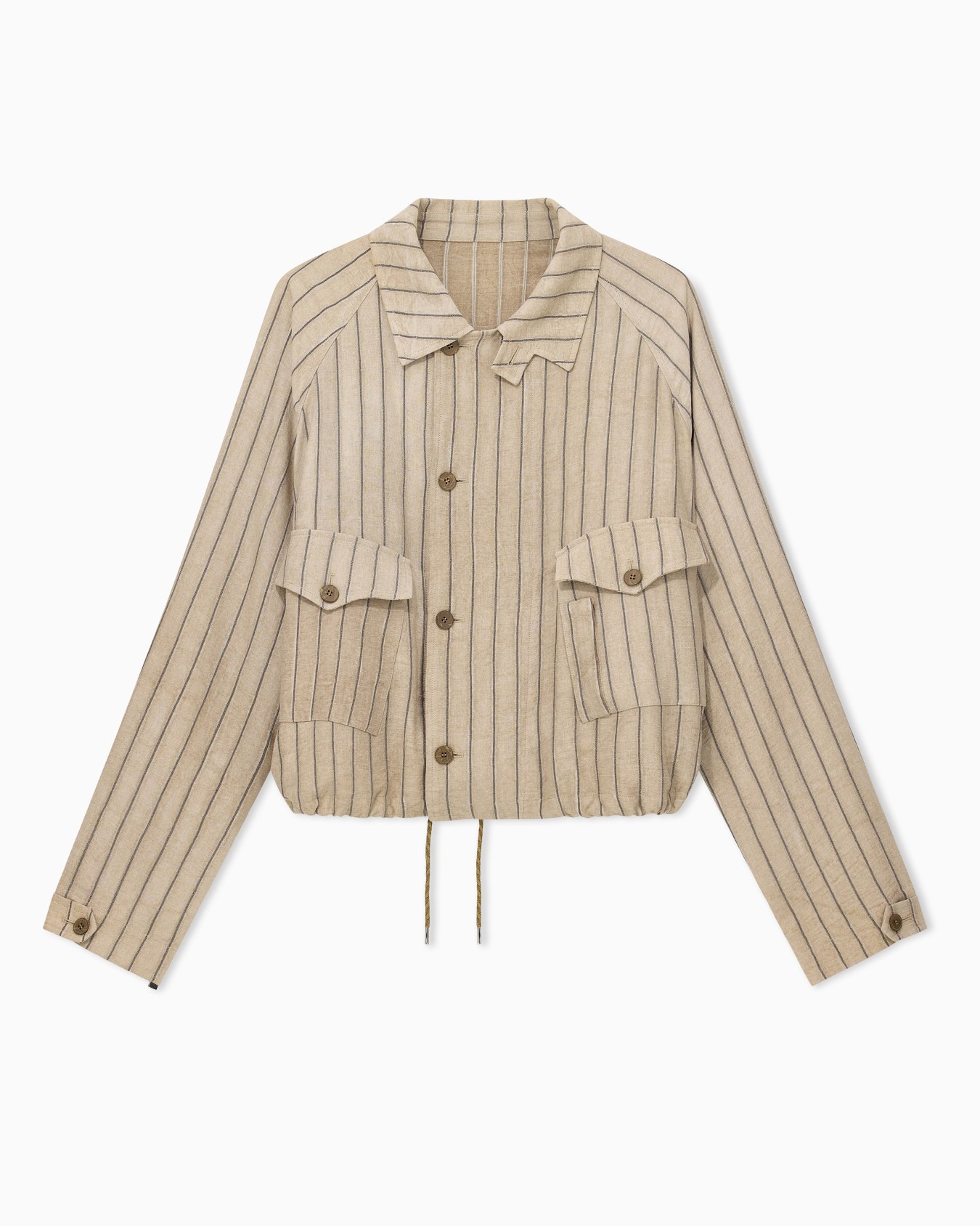 Blouson in cold-dyed canneté fabric Slide 0