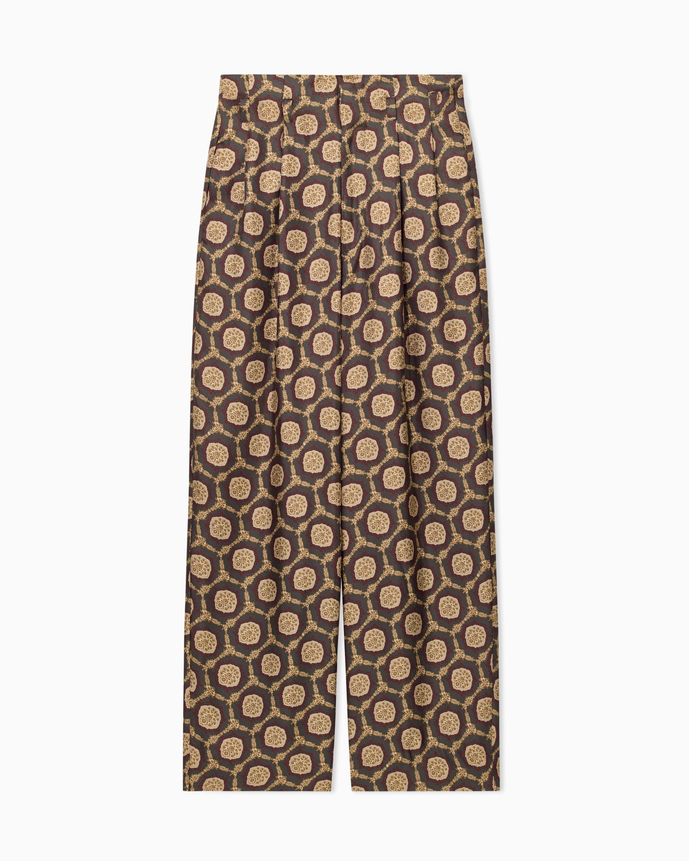 All-over print silk trousers Slide 0