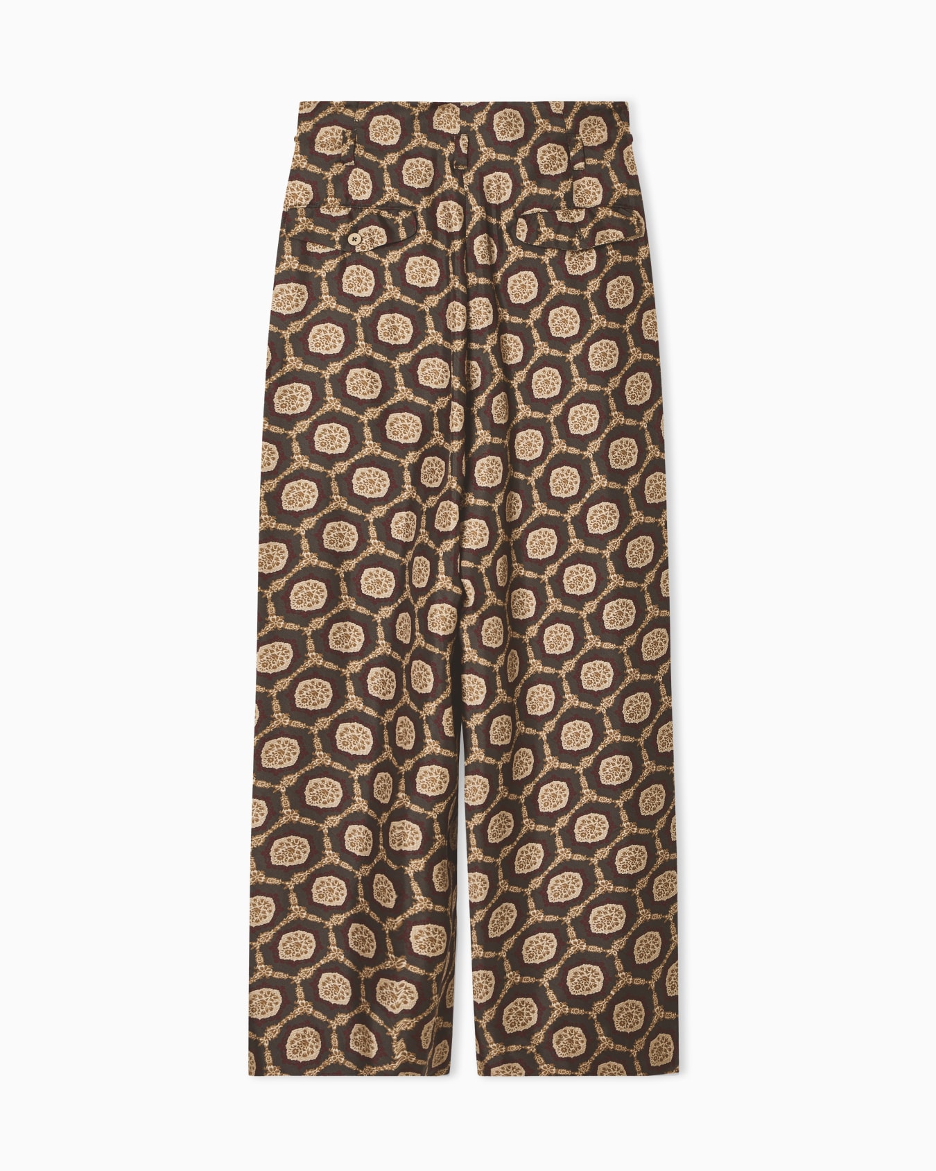 All-over print silk trousers Slide 1