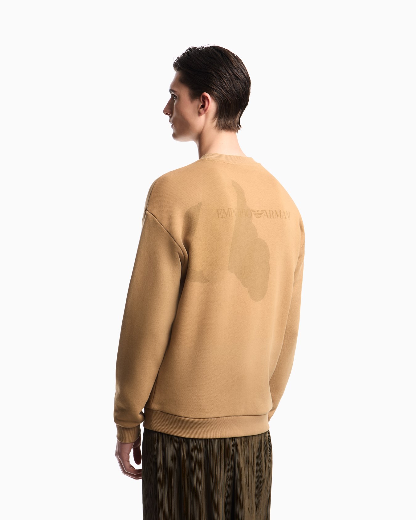 Jersey sweatshirt with embroidery and print Slide 3