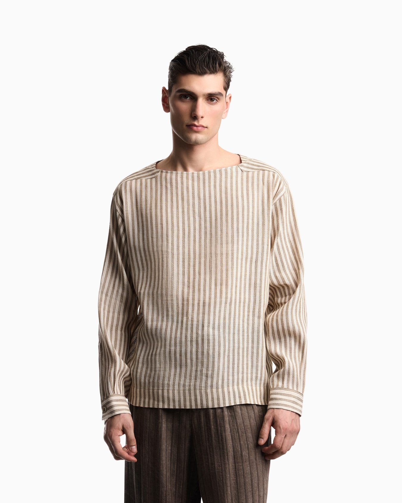 Maglia in lino effetto juta Slide 2