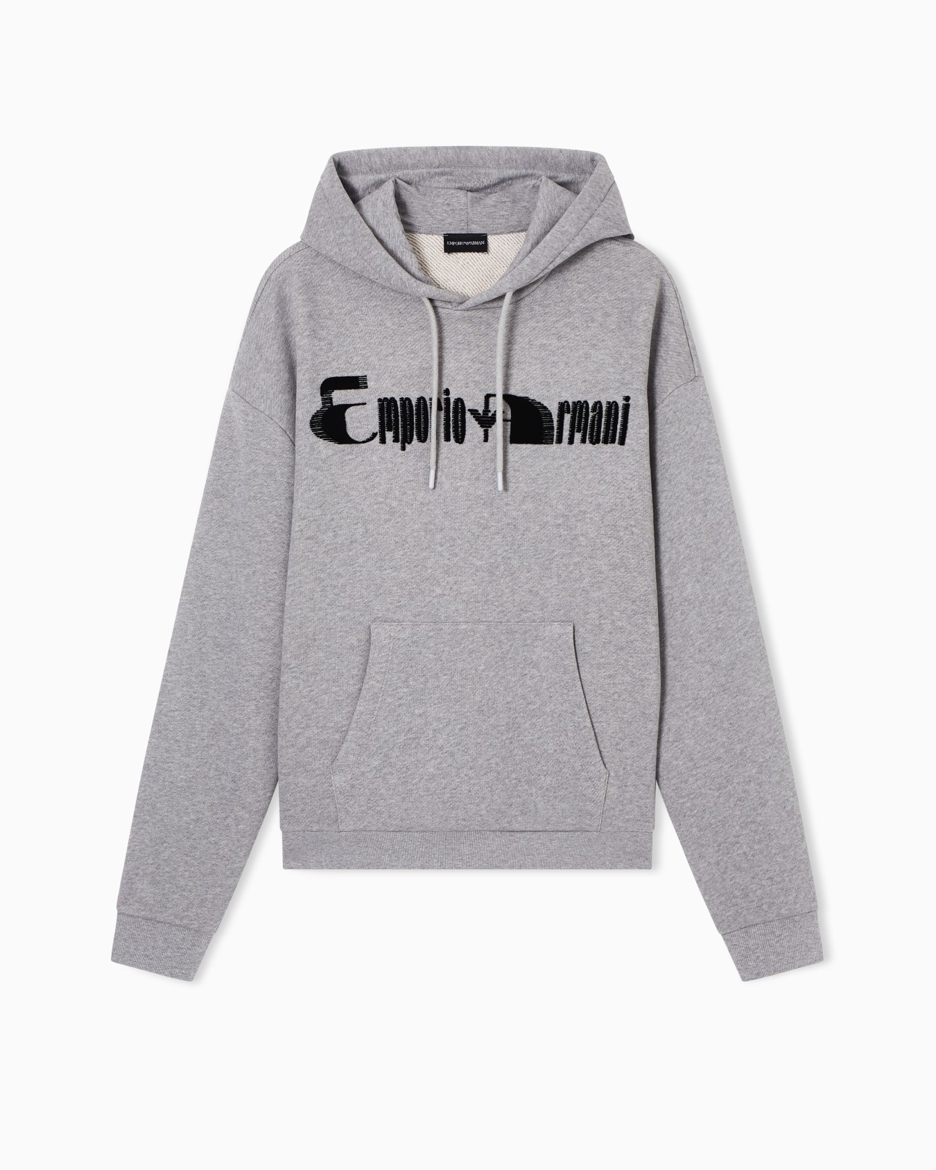 Soft touch jersey hoodie with flock logo Slide 0