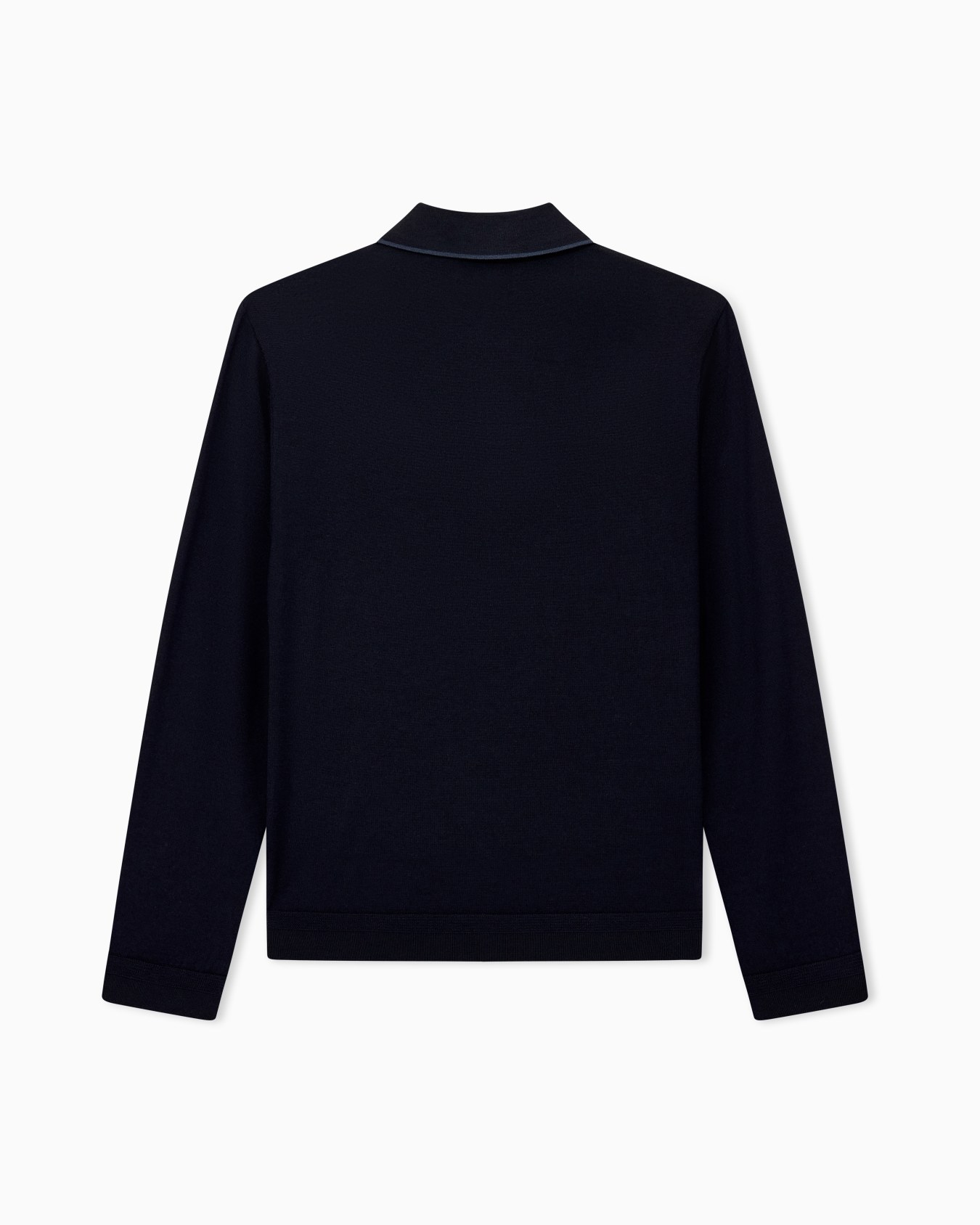 Pullover Essential in virgin wool jersey with a half zip Slide 1
