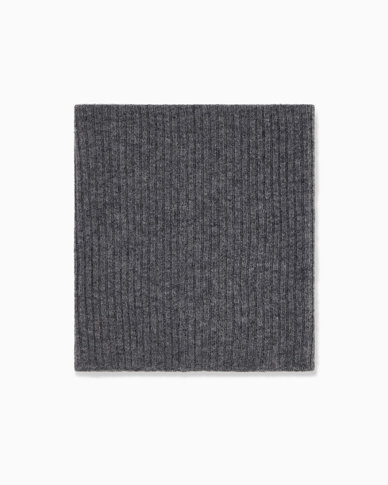 Neck warmer Essential in ribbed virgin wool and cashmere Slide 1