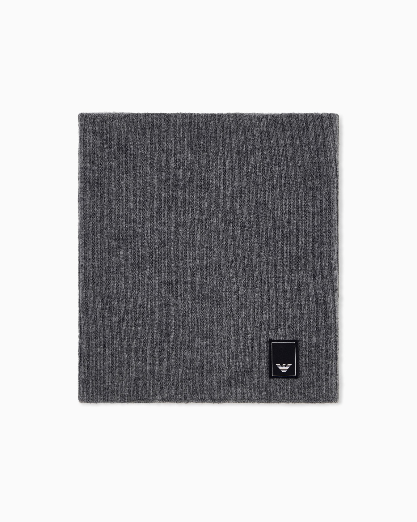 Neck warmer Essential in ribbed virgin wool and cashmere Slide 0