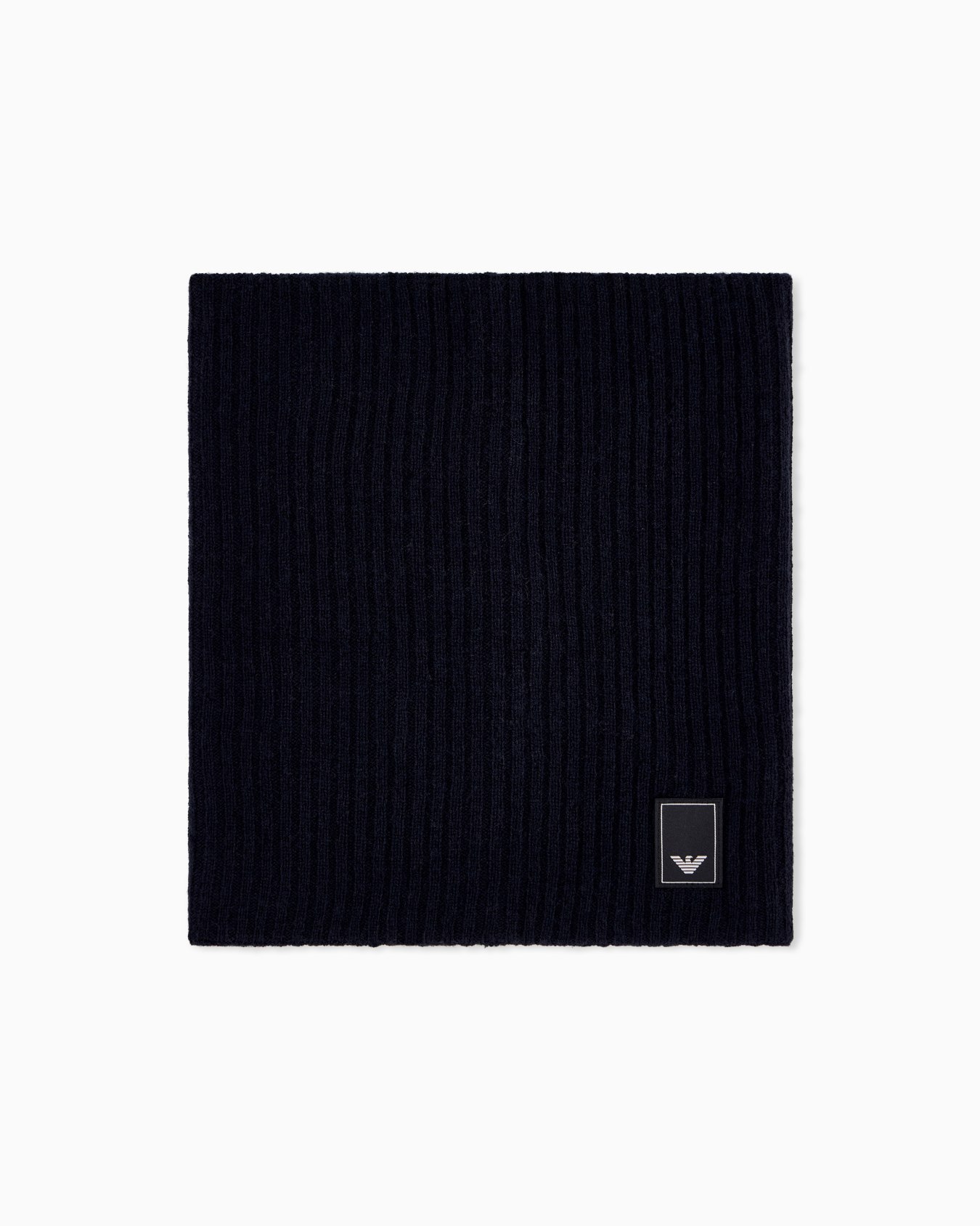 Neck warmer Essential in ribbed virgin wool and cashmere Slide 0