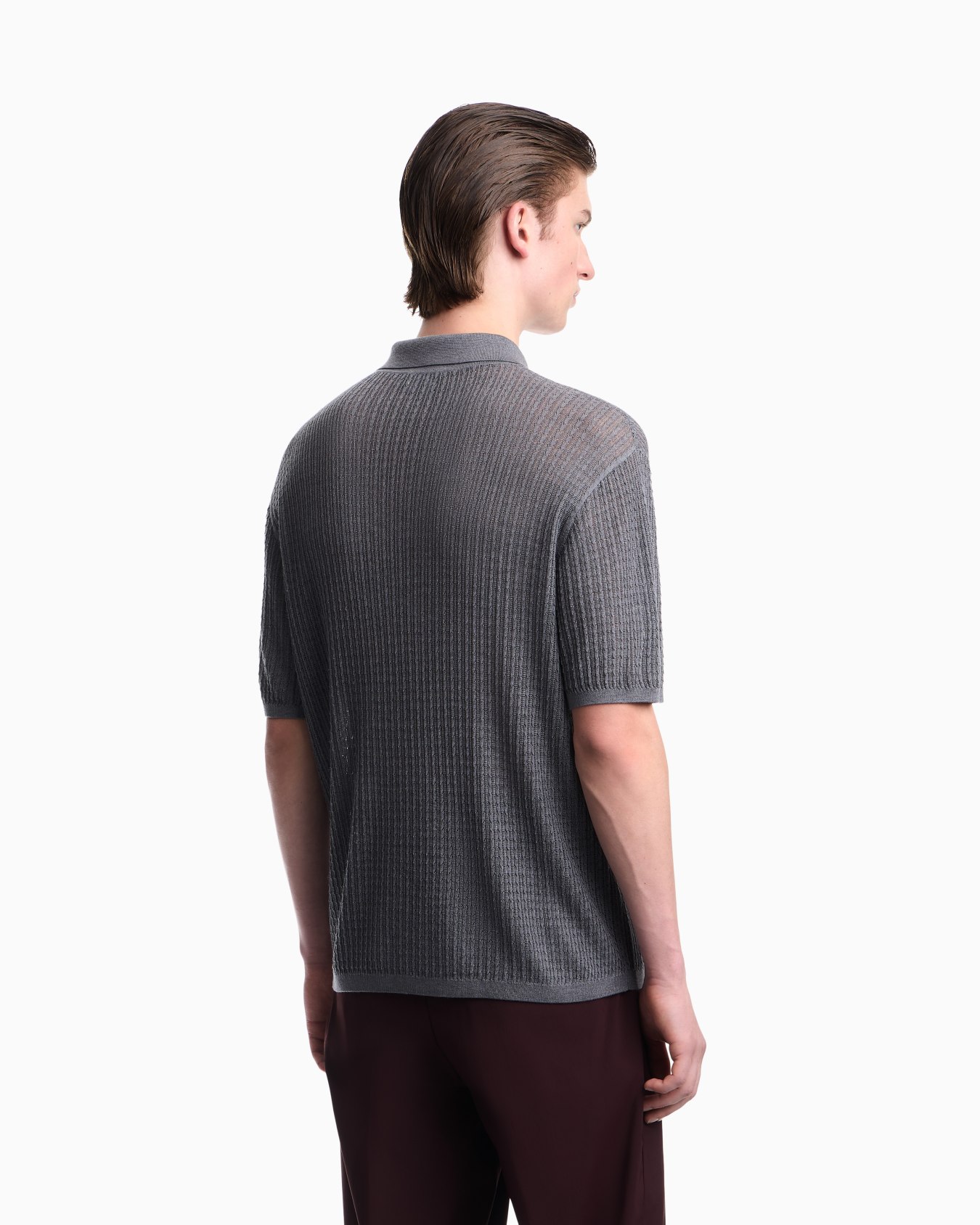 Pointelle pullover in lyocell with virgin wool and silk Slide 5