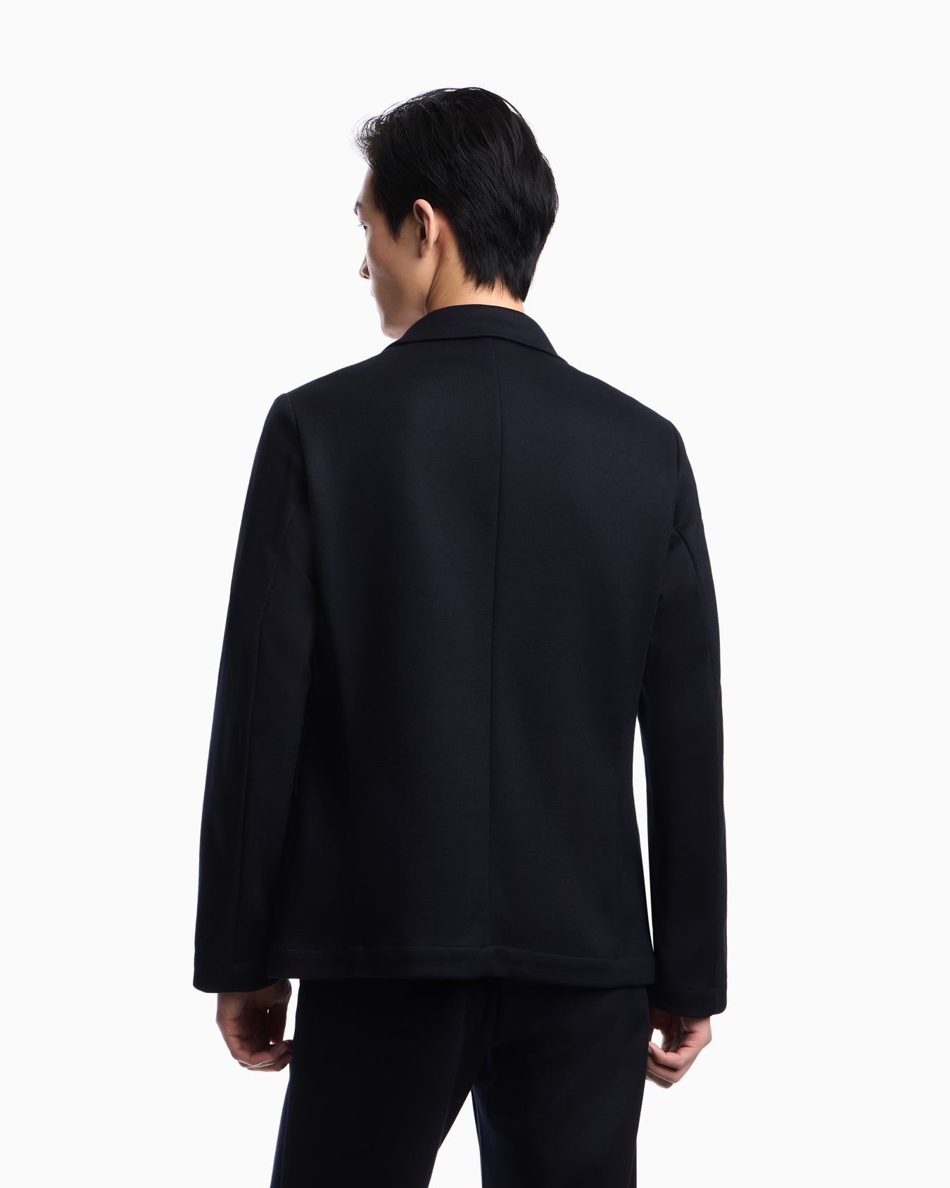 Icon guru-collar wool-blend jacket with off-centre fastening Slide 2