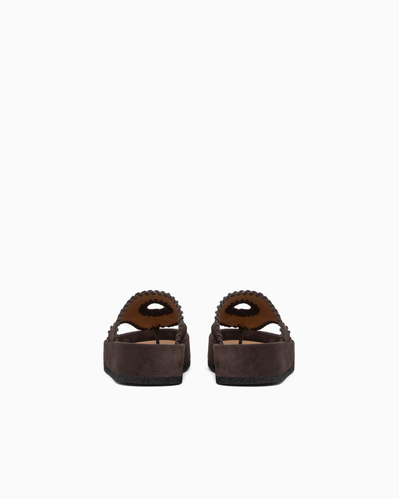 Velour suede flip-flop sandals Slide 3