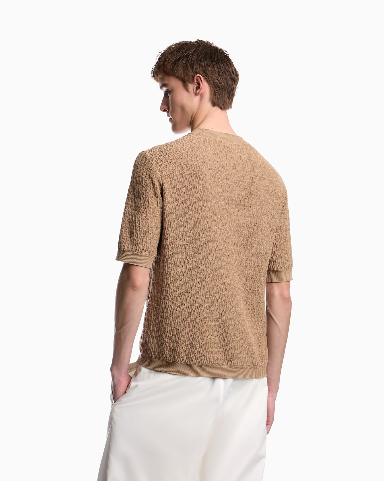 Chevron jacquard knit sweater Slide 5