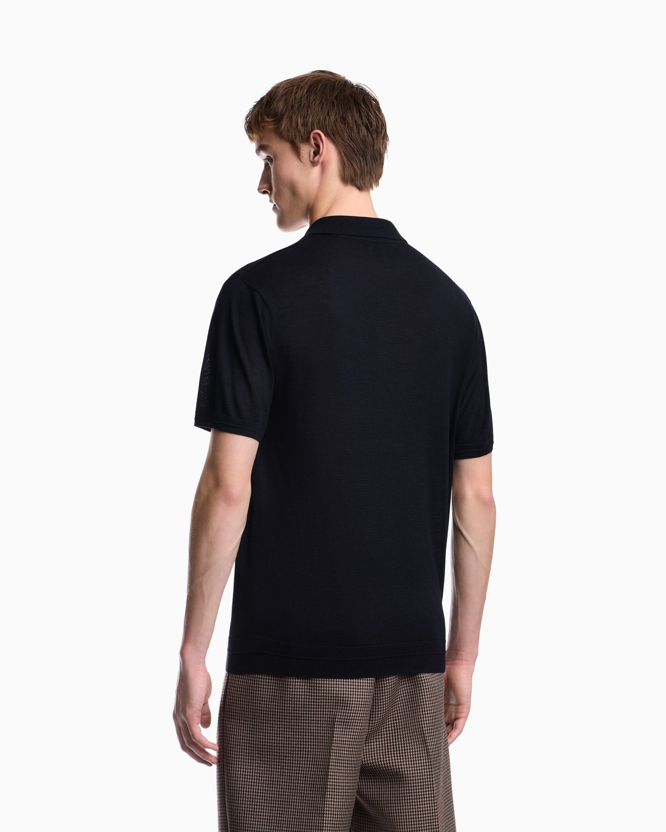 Virgin wool and silk polo neck sweater Slide 5