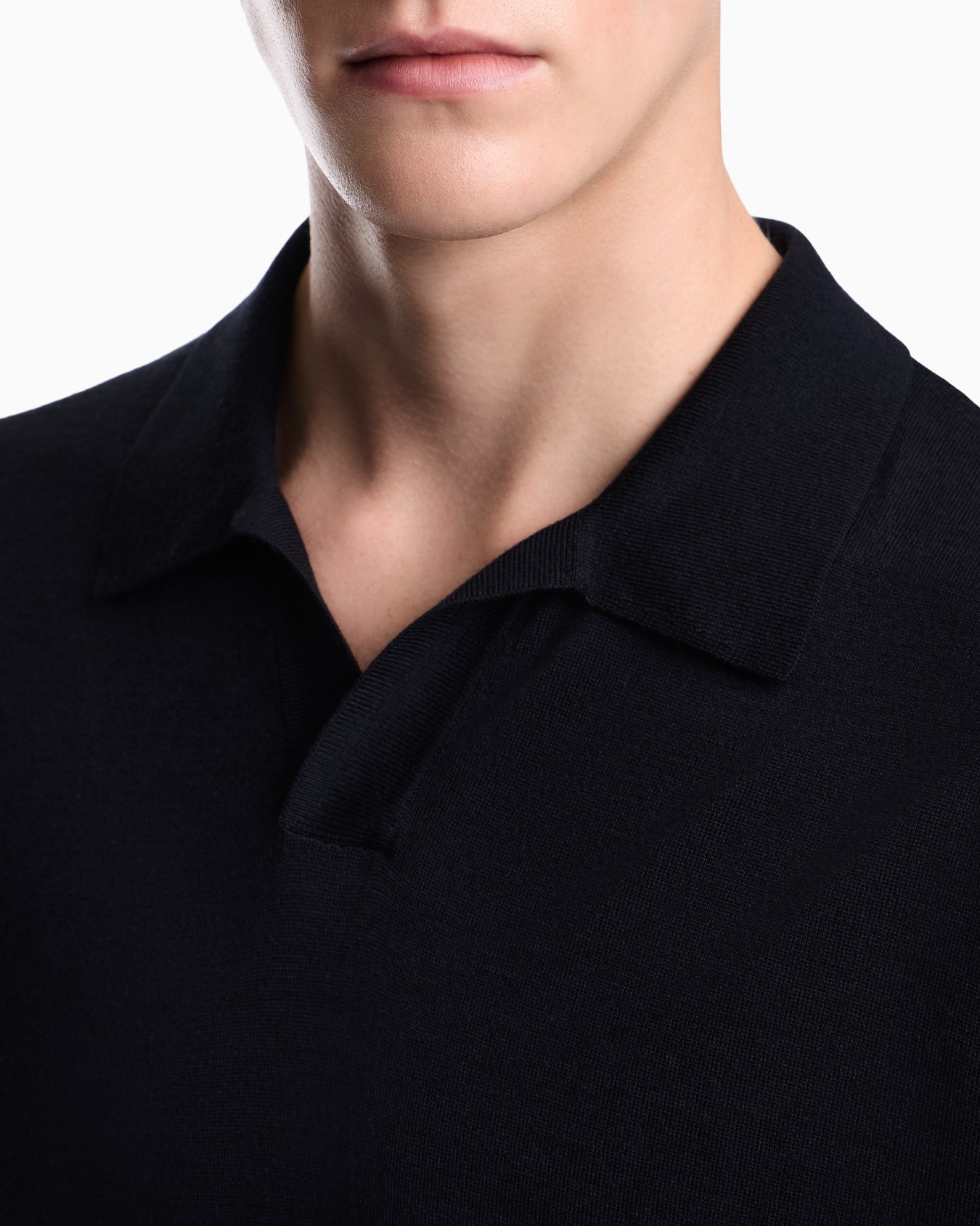 Virgin wool and silk polo neck sweater Slide 6