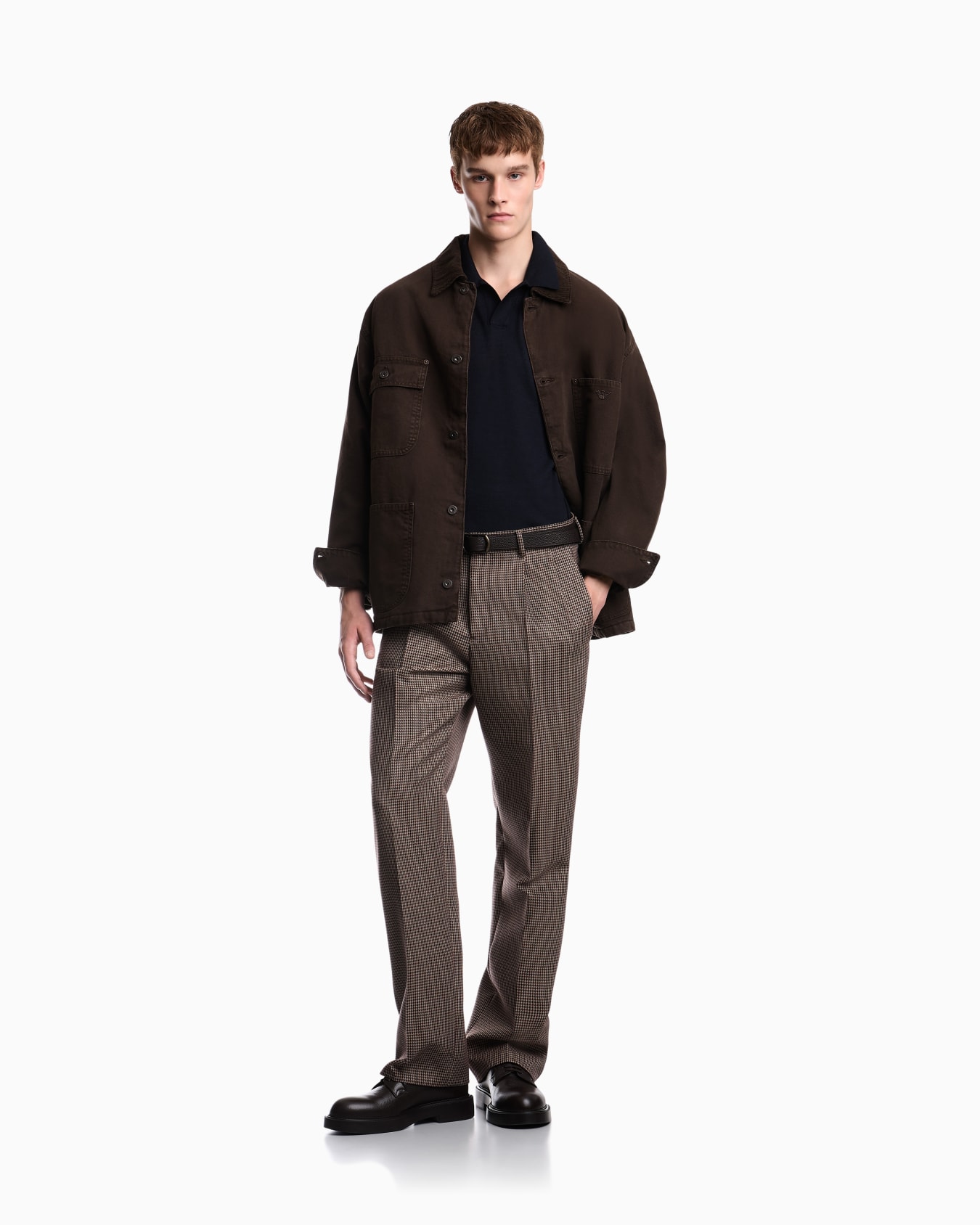 Virgin wool and silk polo neck sweater Slide 1