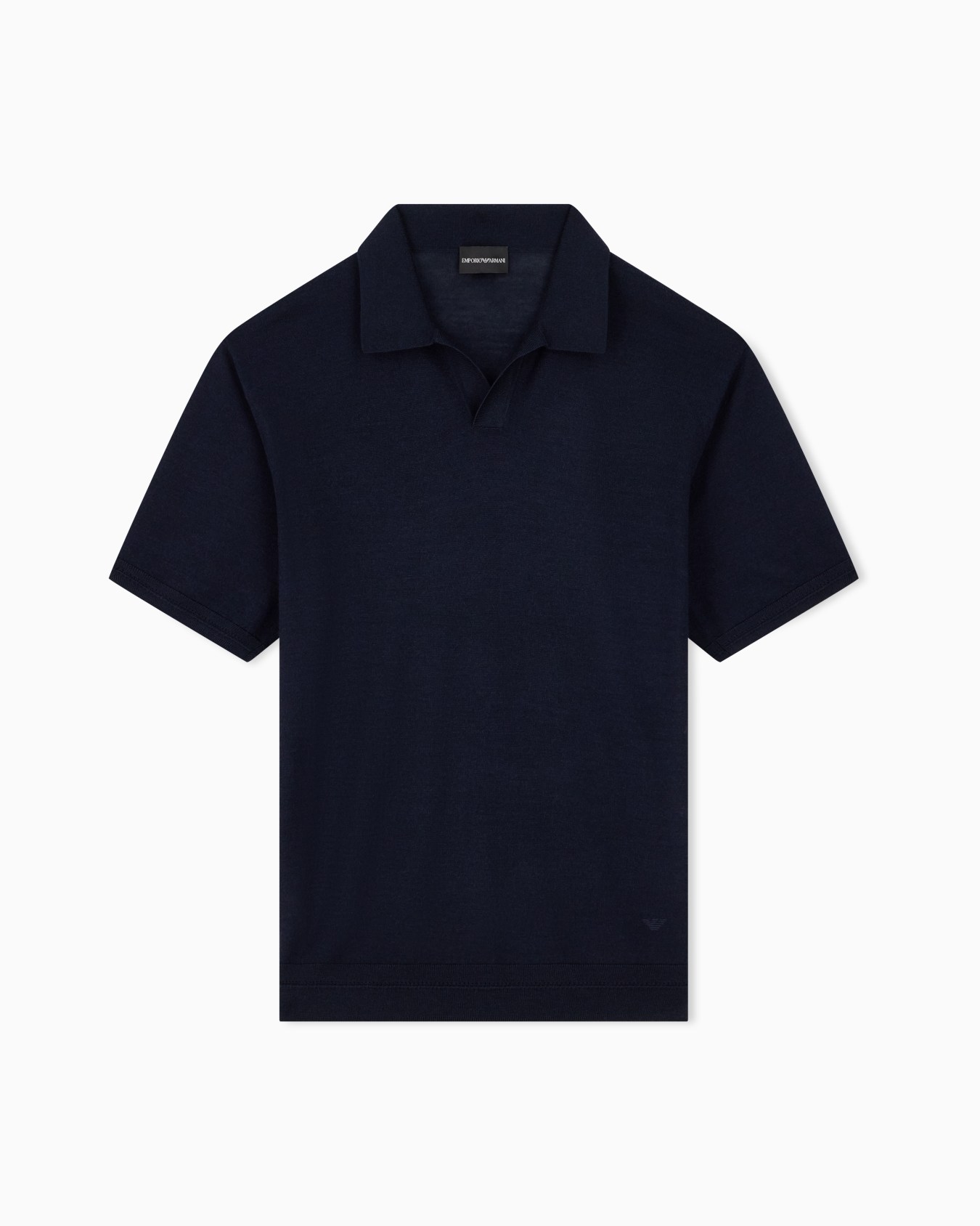 Virgin wool and silk polo neck sweater Slide 0