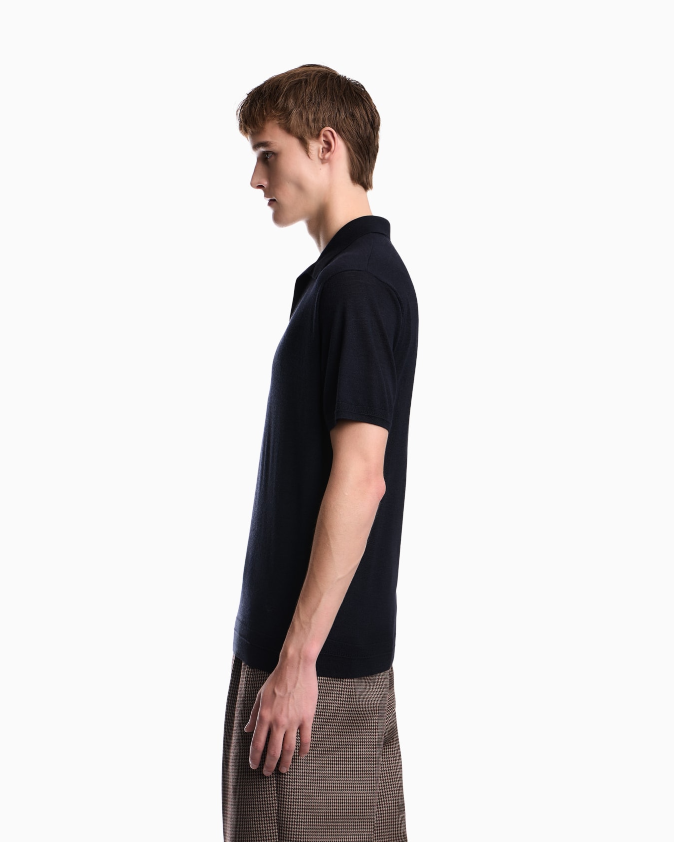 Virgin wool and silk polo neck sweater Slide 7