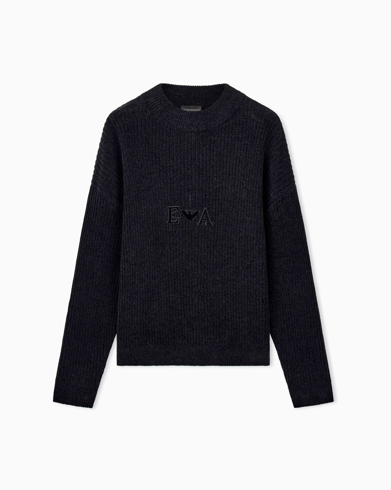 Ribbed chenille sweater with Signature Capsule logo Slide 0