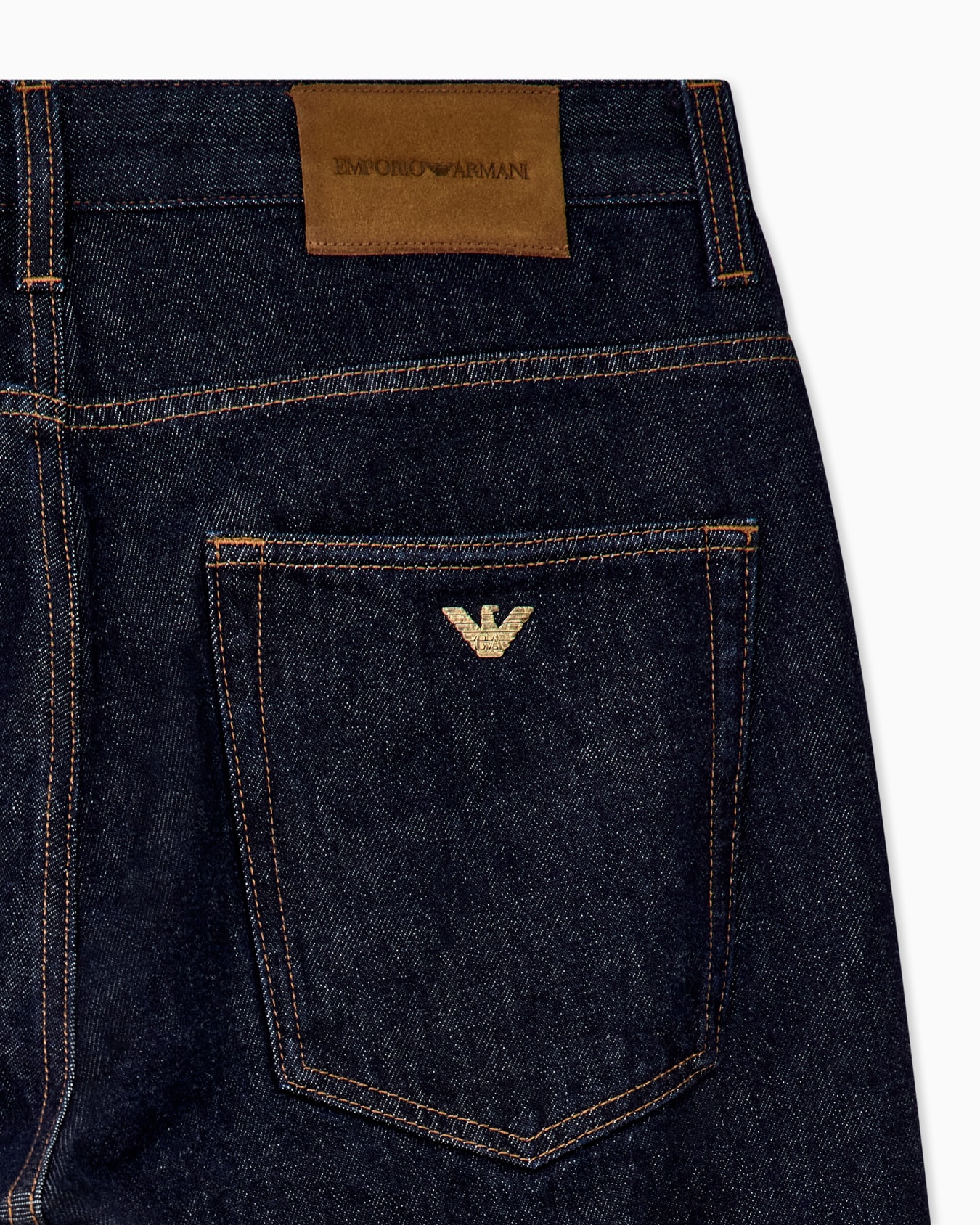 Straight-leg cotton denim jeans with a five-pocket design Slide 2