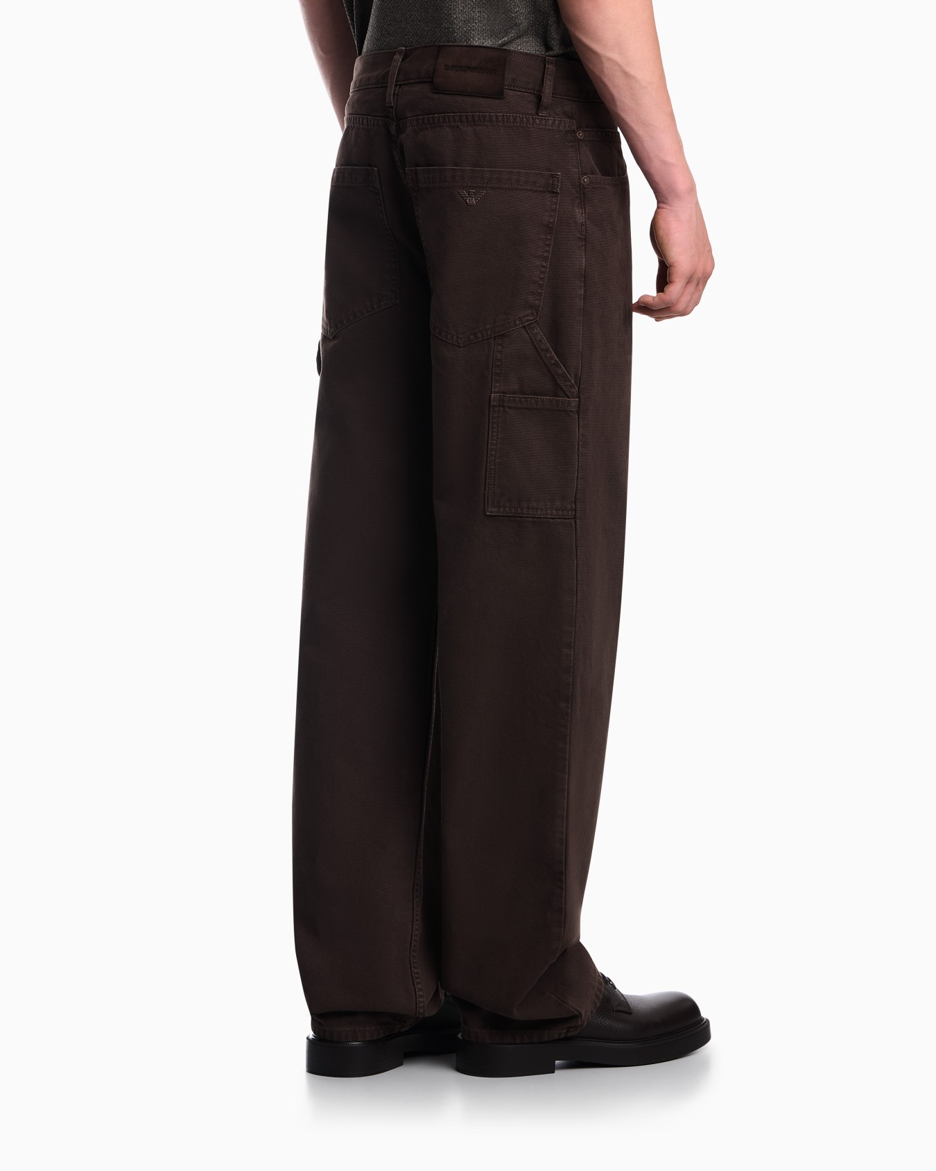 Oversized cotton workwear trousers with utility pockets Slide 5