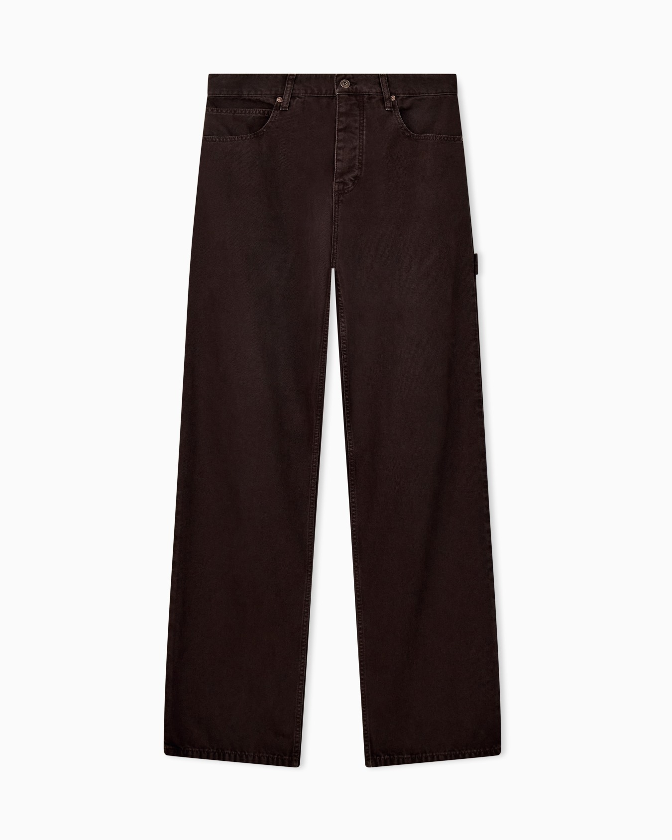 Oversized cotton workwear trousers with utility pockets Slide 0