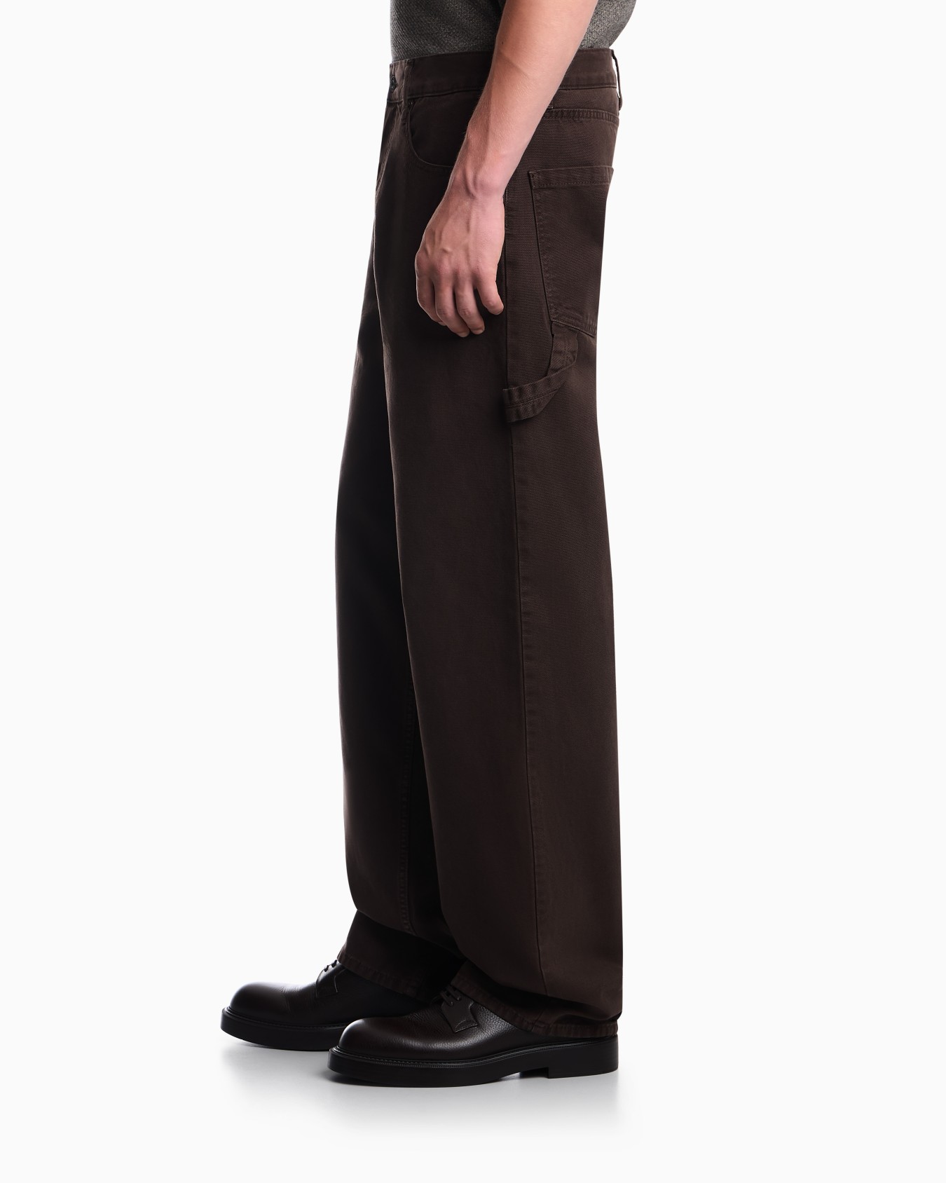 Oversized cotton workwear trousers with utility pockets Slide 7