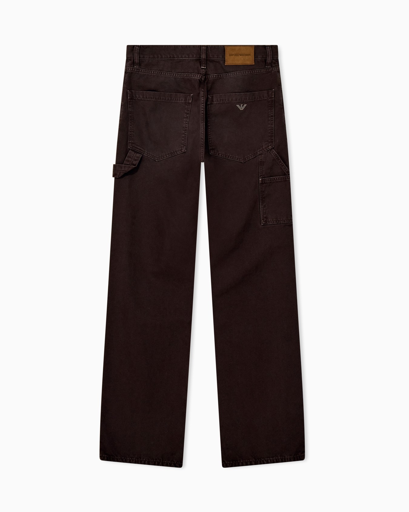 Oversized cotton workwear trousers with utility pockets Slide 1