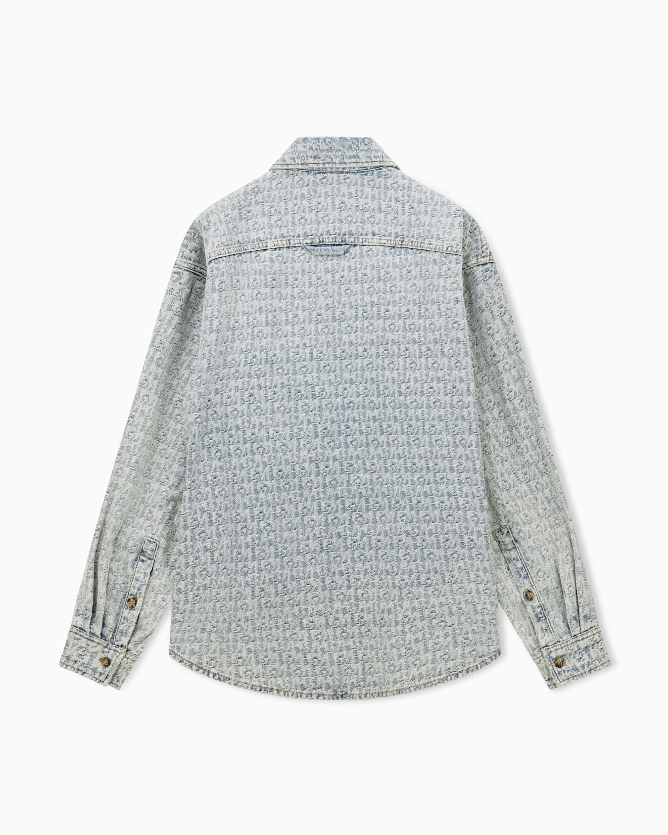 Chemise en denim de coton jacquard à motif monogramme Diapositive 2