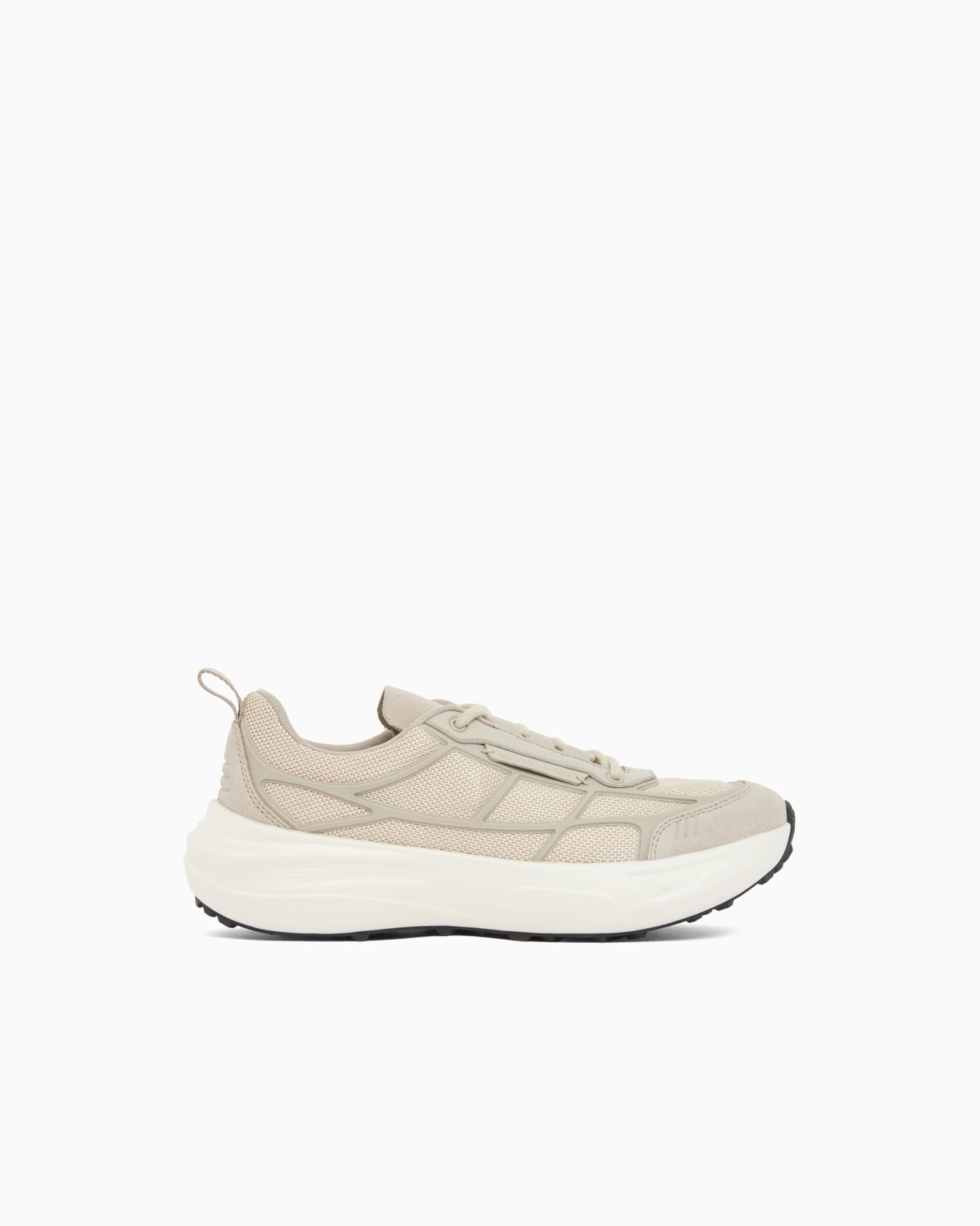 Sneakers in mesh and suede with a pull tab and chunky sole Slide 0