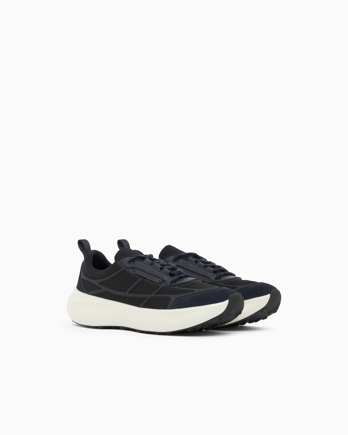 Sneakers in mesh and suede with a pull tab and chunky sole Slide 1