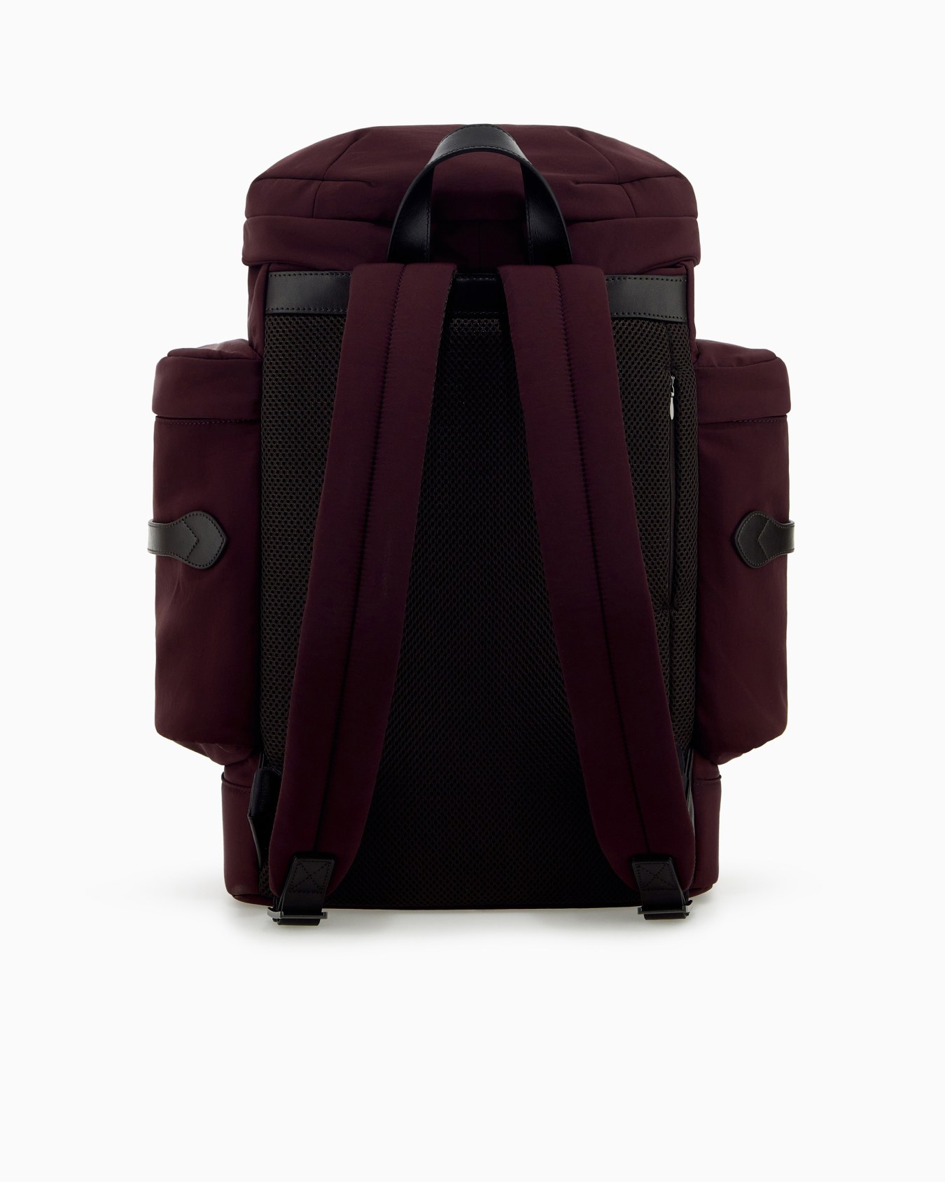 Backpack with side pockets and a top flap with metal buckles Slide 2