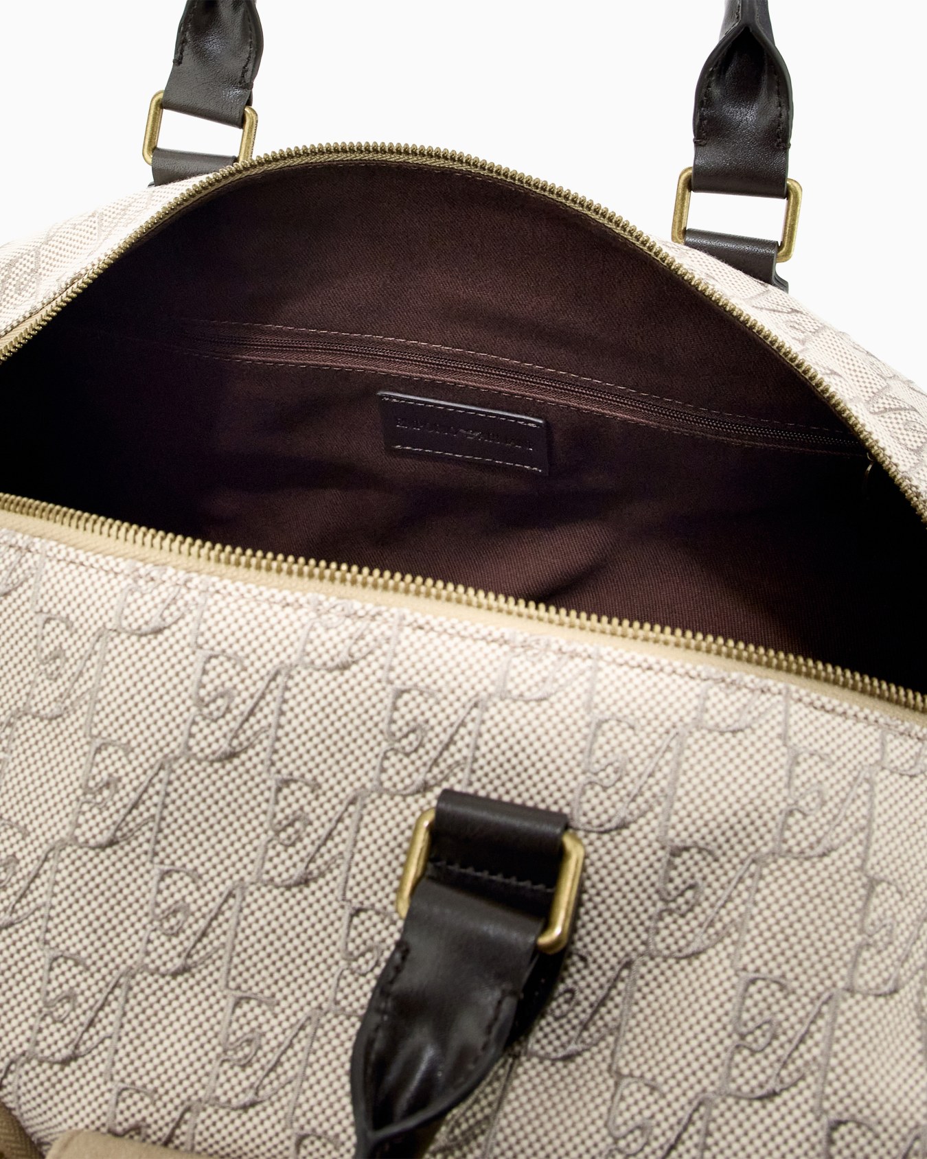 Holdall with monogram front pockets and bottom compartment Slide 3