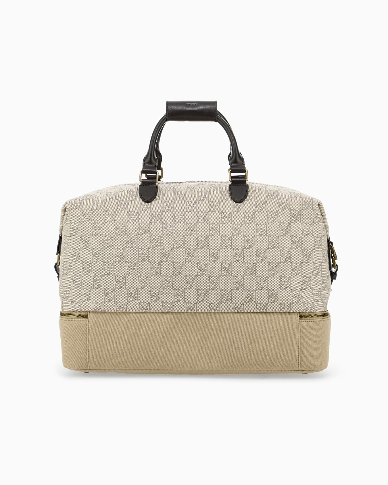 Holdall with monogram front pockets and bottom compartment Slide 2