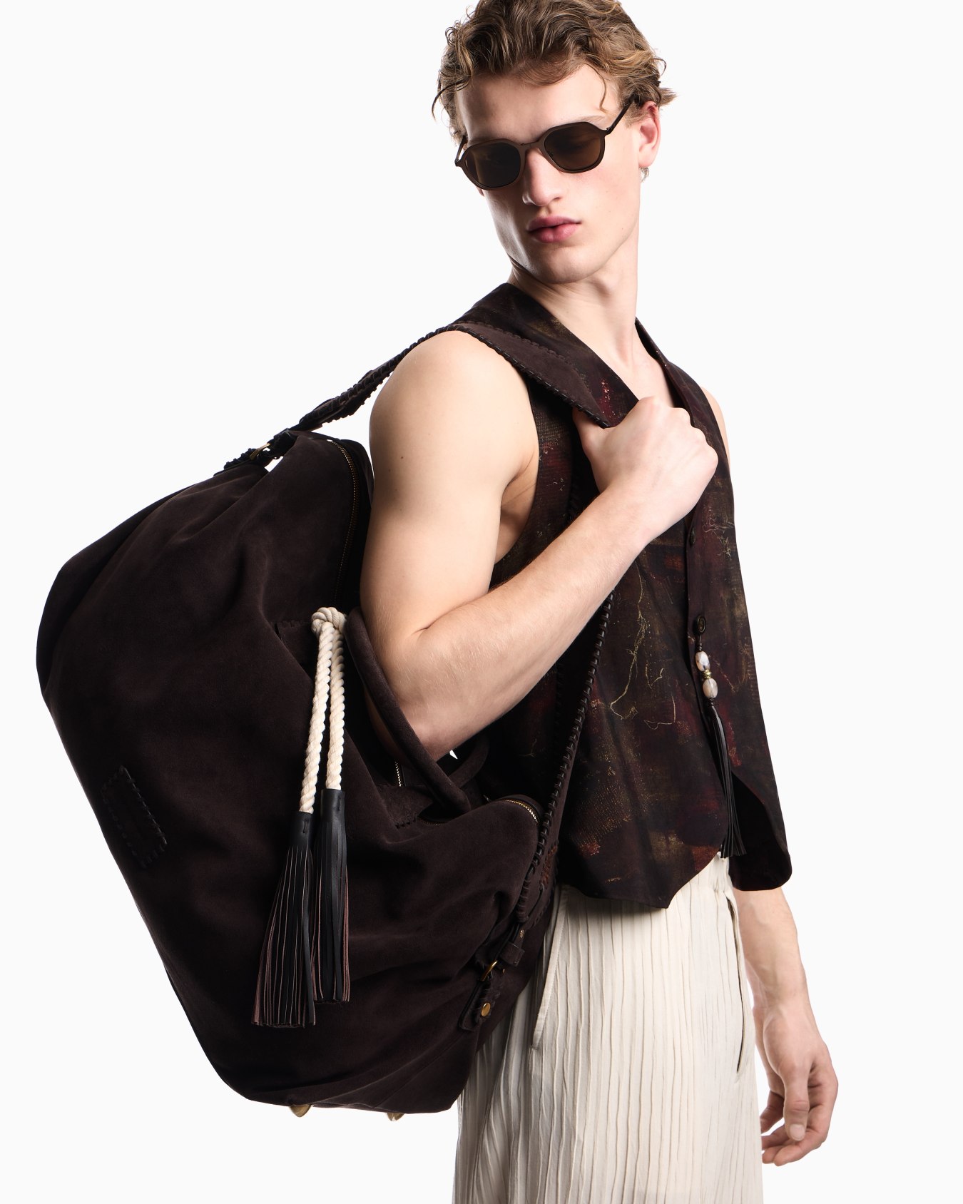 ダッフルバッグ スエード スライドする 5