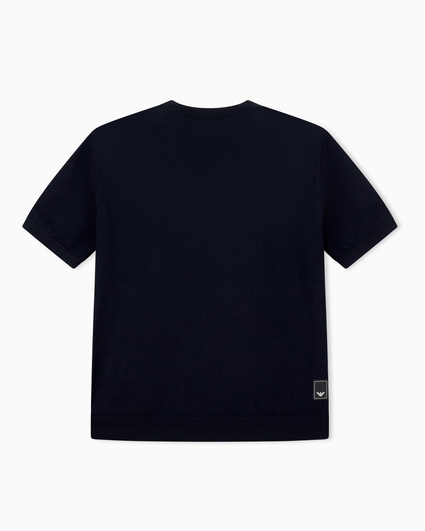 Pullover from the Essential line with short sleeves and crew neck in virgin wool Slide 1