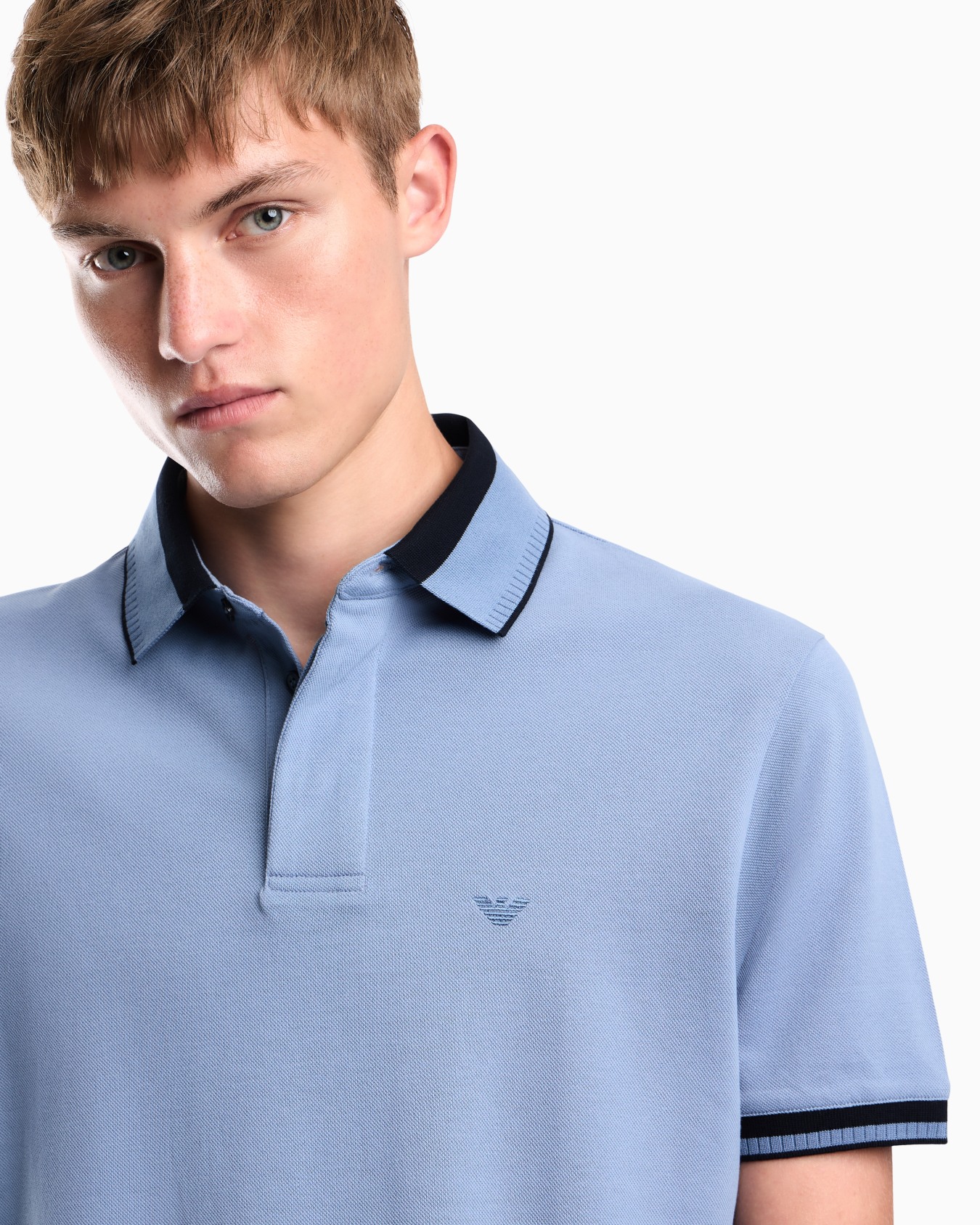 Polo shirt with regular fit in cotton pique Slide 6