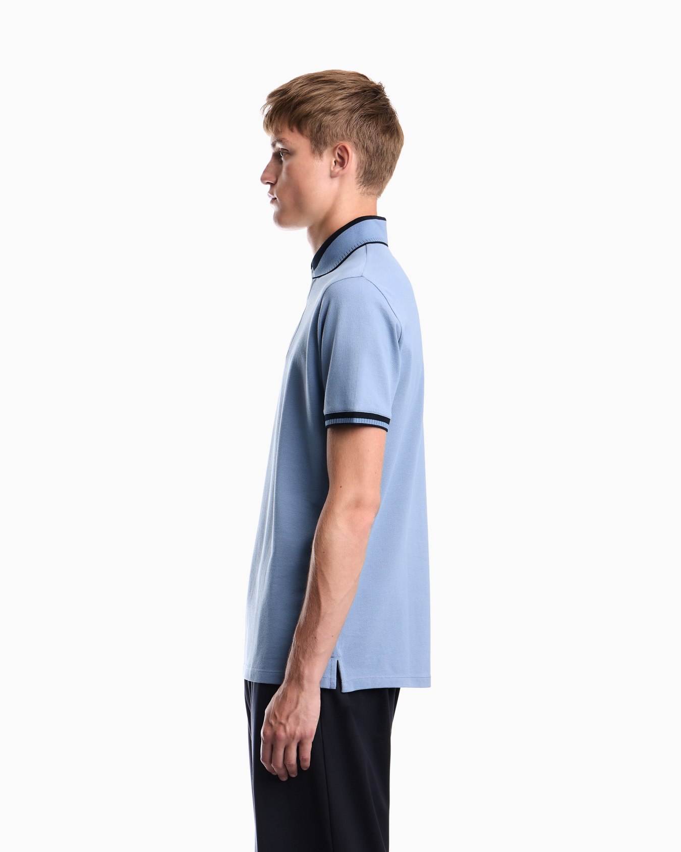 Polo shirt with regular fit in cotton pique Slide 7