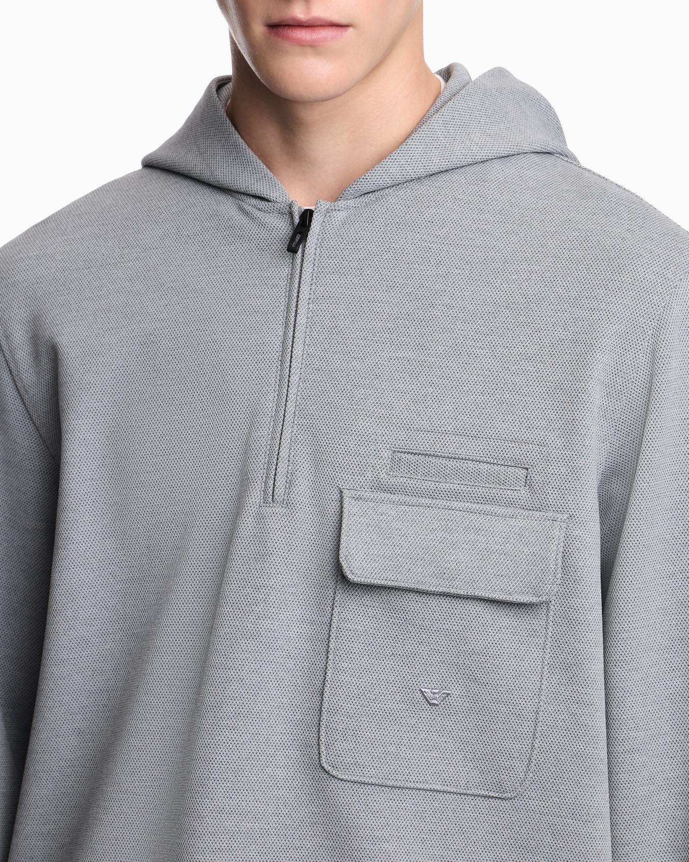 Travel Essential piqué jersey hoodie Slide 6